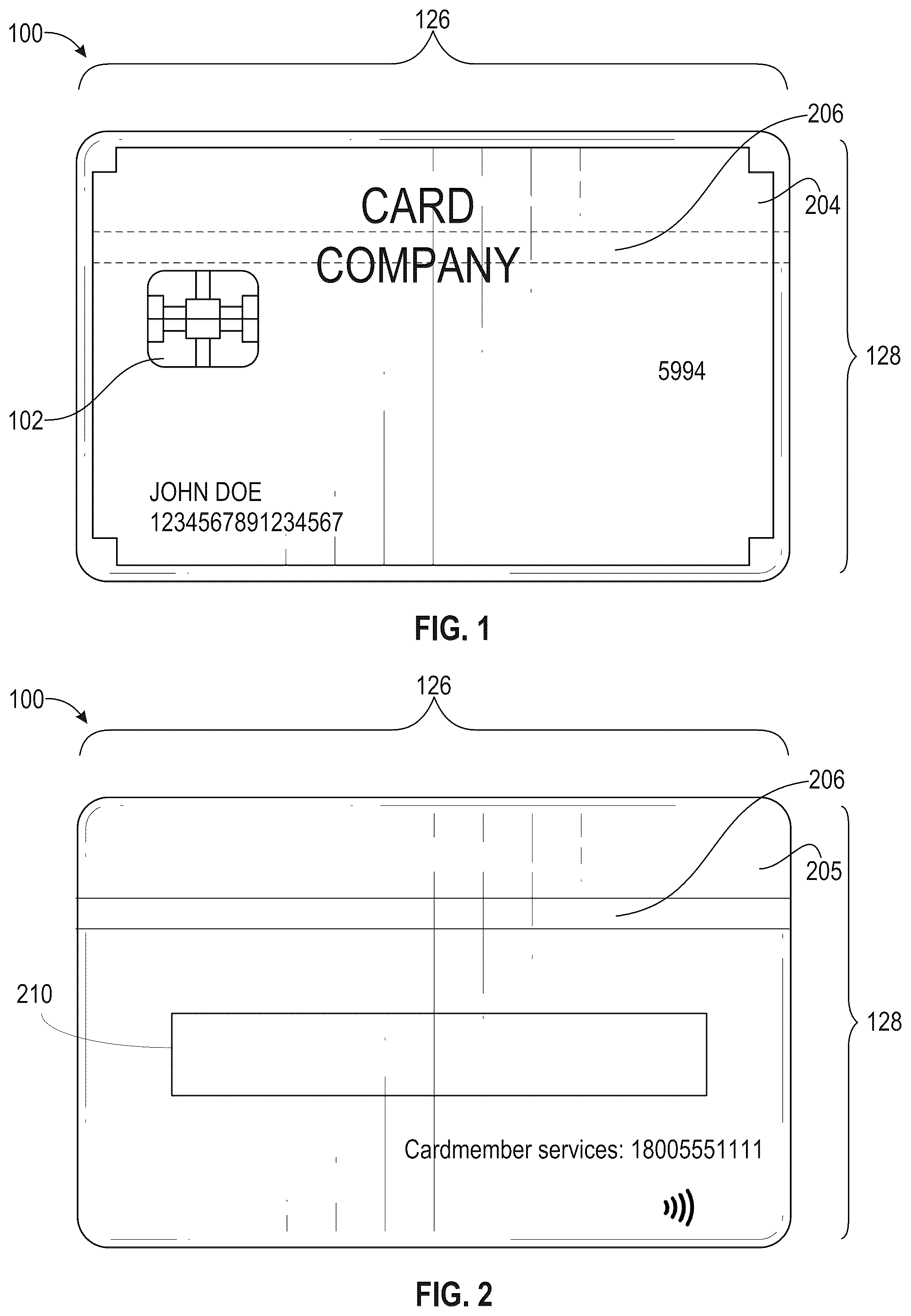 Patent US12307315 Figure 1 – Transaction card incorporating aluminum alloys