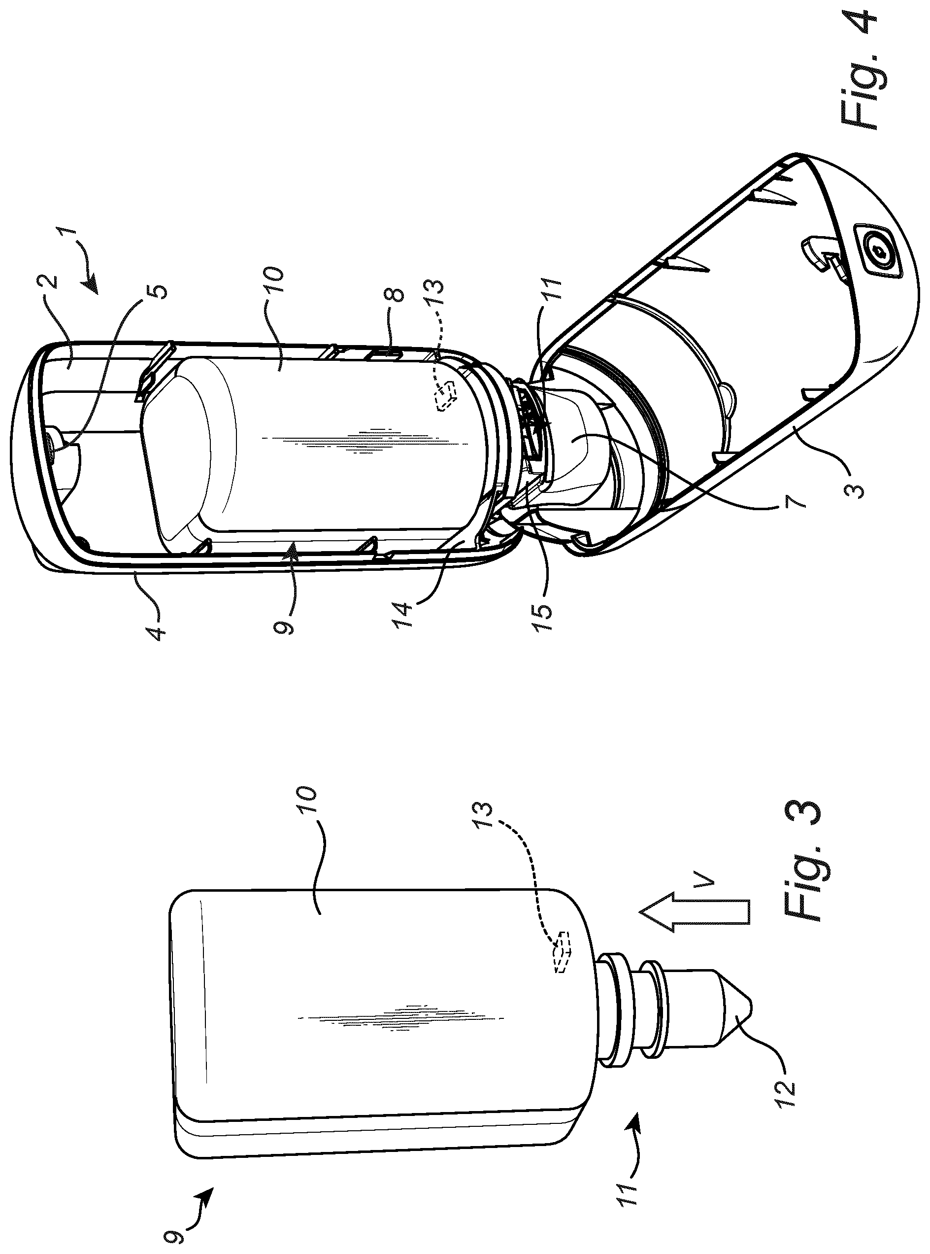 Patent US12307320 Figure 2 – Dispenser system comprising a dispenser and a replaceable liquid container