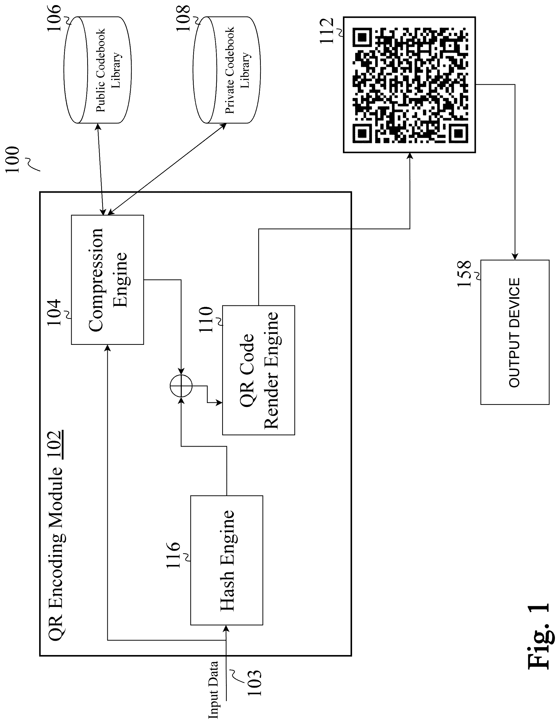 Patent US12307325 Figure 1 – System and method for multi-level security in high-capacity QR codes