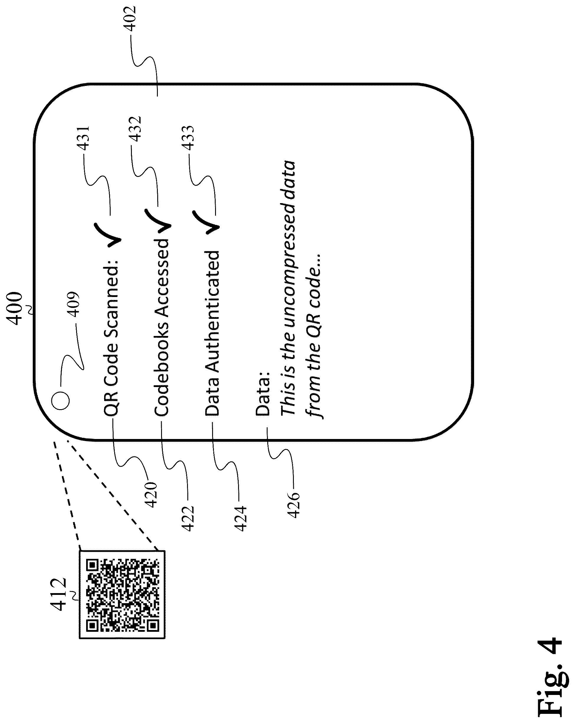 Patent US12307325 Figure 4 – System and method for multi-level security in high-capacity QR codes
