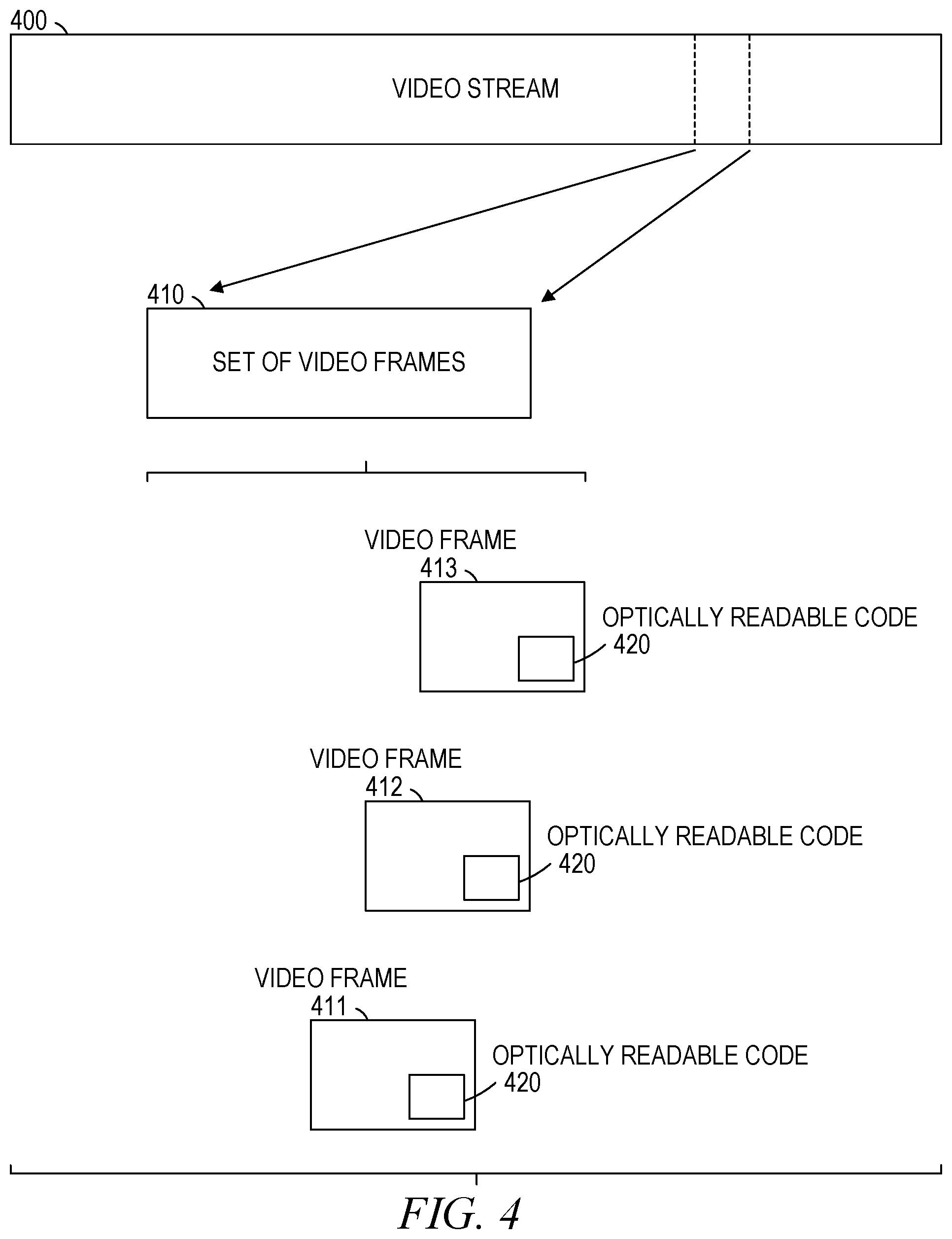 Patent US12307326 Figure 4 – Interactive region based on optically readable code