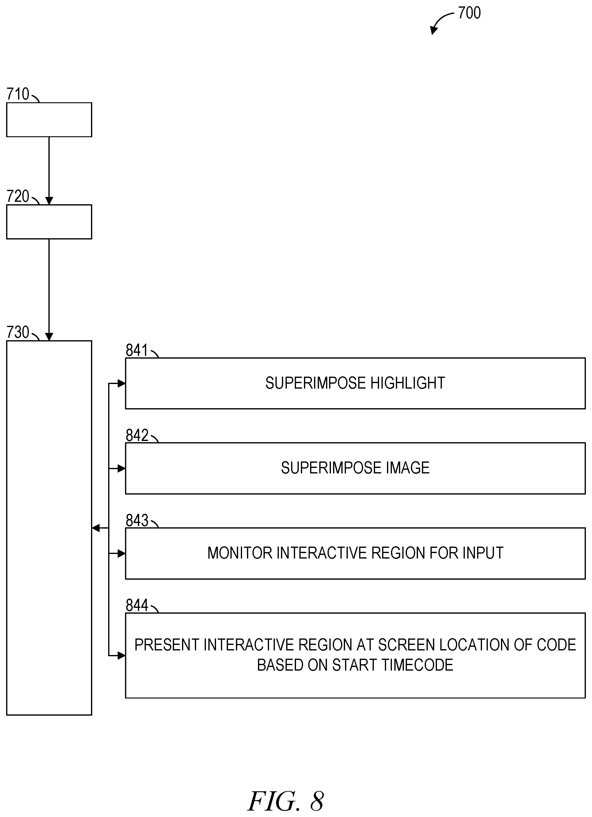 Patent US12307326 Figure 8 – Interactive region based on optically readable code