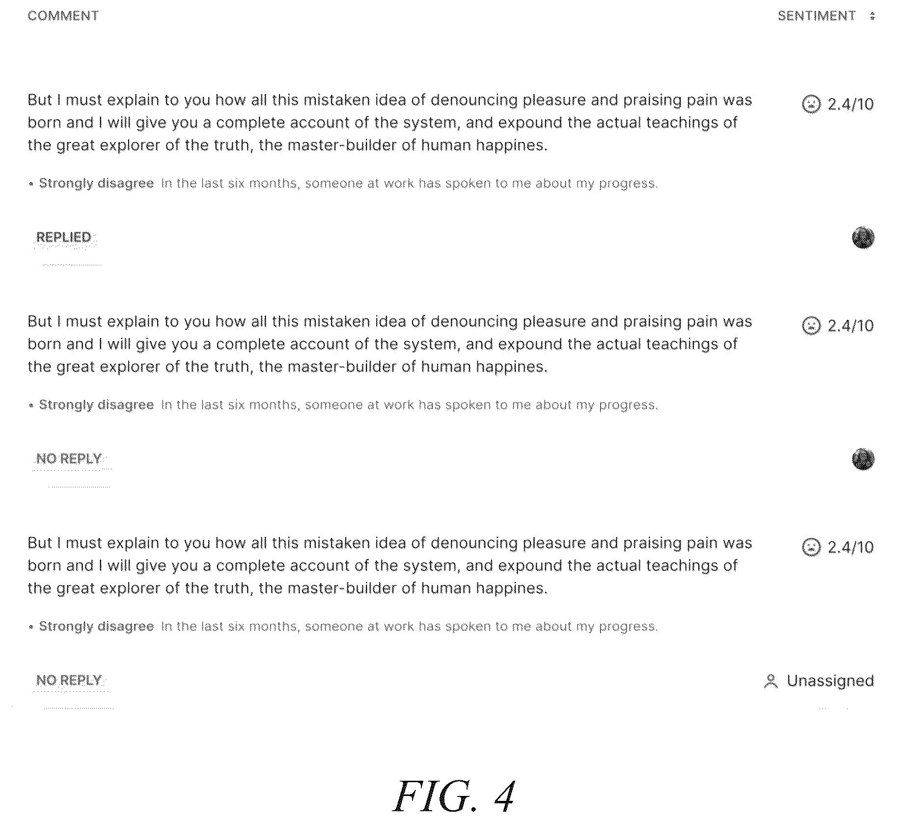 Patent US12307403 Figure 4 – Anonymous employee engagement system