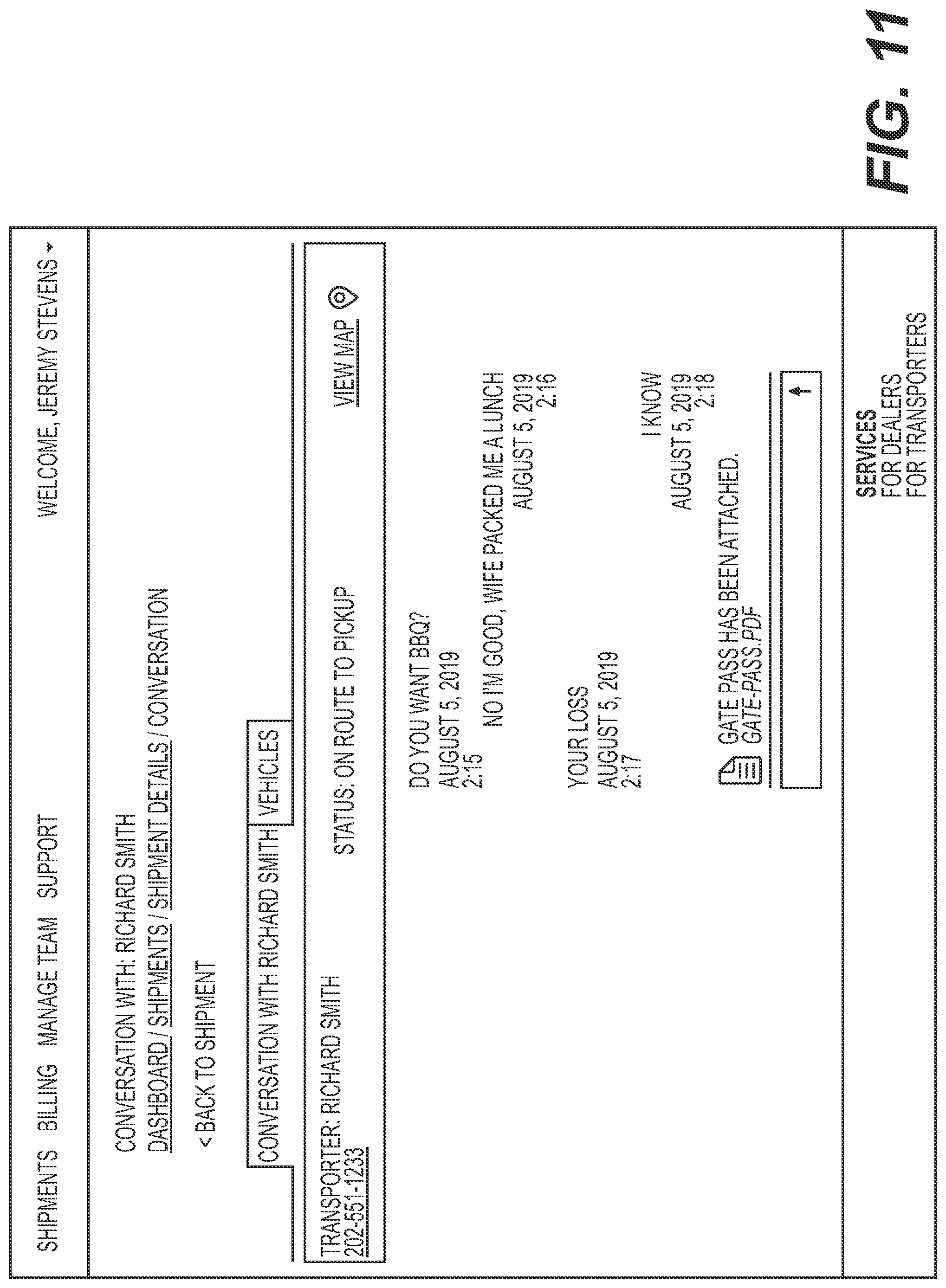 Patent US12307413 Figure 12 – Method and system for automated vehicle transportation
