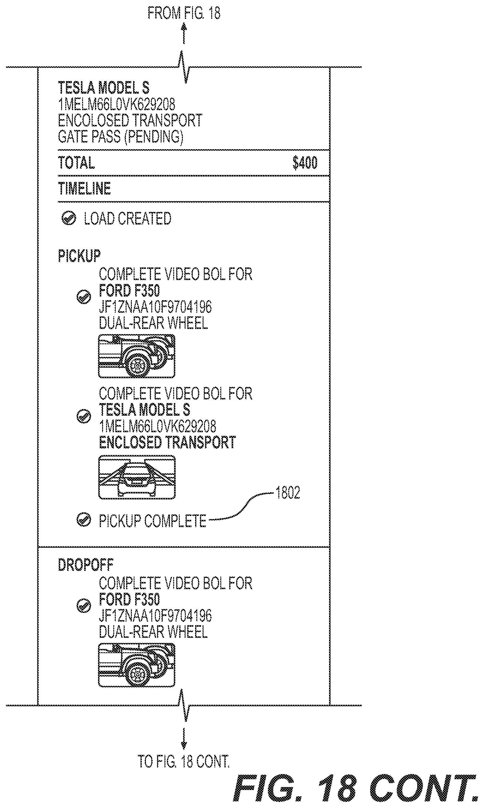 Patent US12307413 Figure 20 – Method and system for automated vehicle transportation