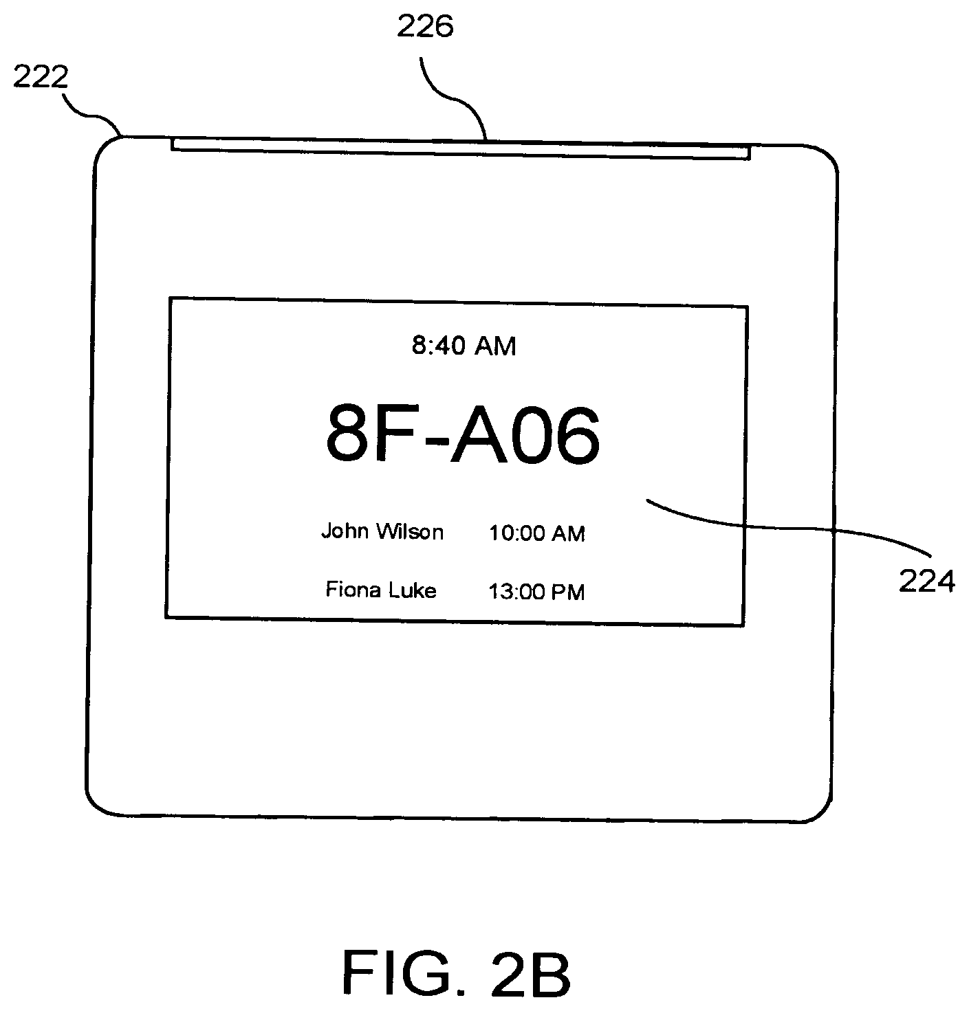 Patent US12307422 Figure 3 – Hot desk booking using user badge