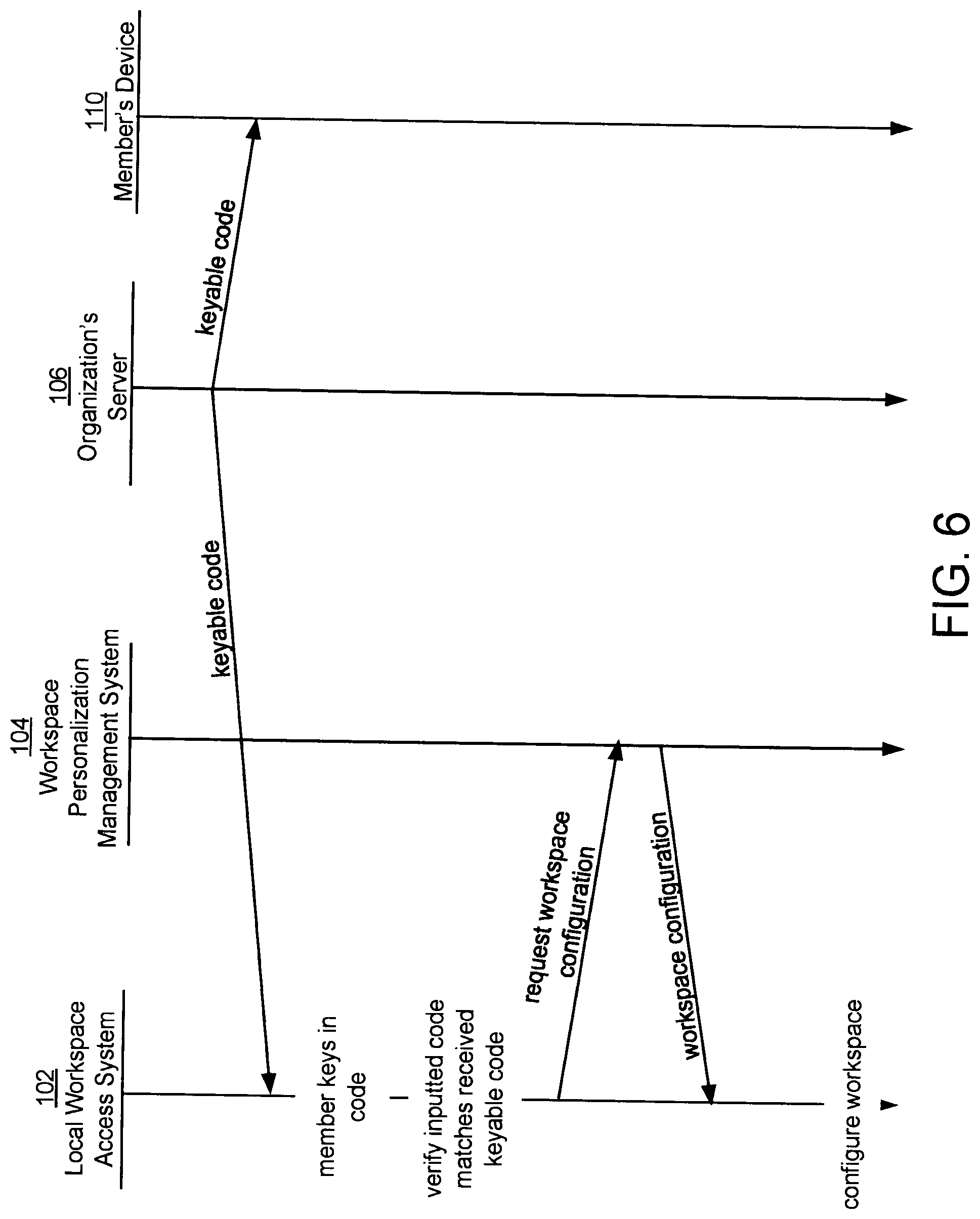 Patent US12307422 Figure 7 – Hot desk booking using user badge