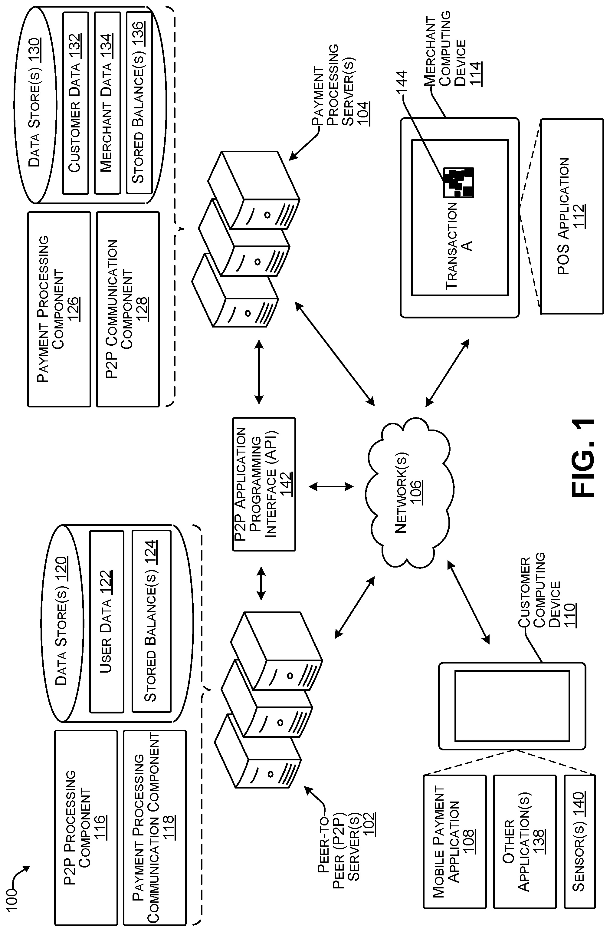 Patent US12307435 Figure 1 – Application integration for web payments