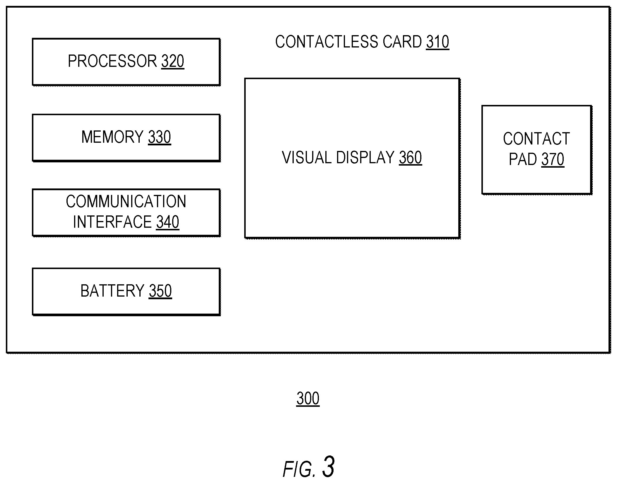 Patent US12307437 Figure 3 – NFC enabled card for consumer accessibility