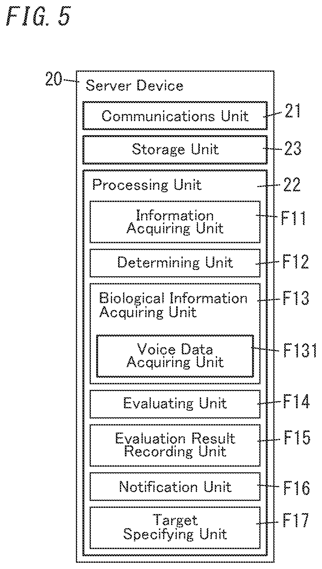 Patent US12307455 Figure 5 – Evaluation system, evaluation method, program, server device, and terminal device