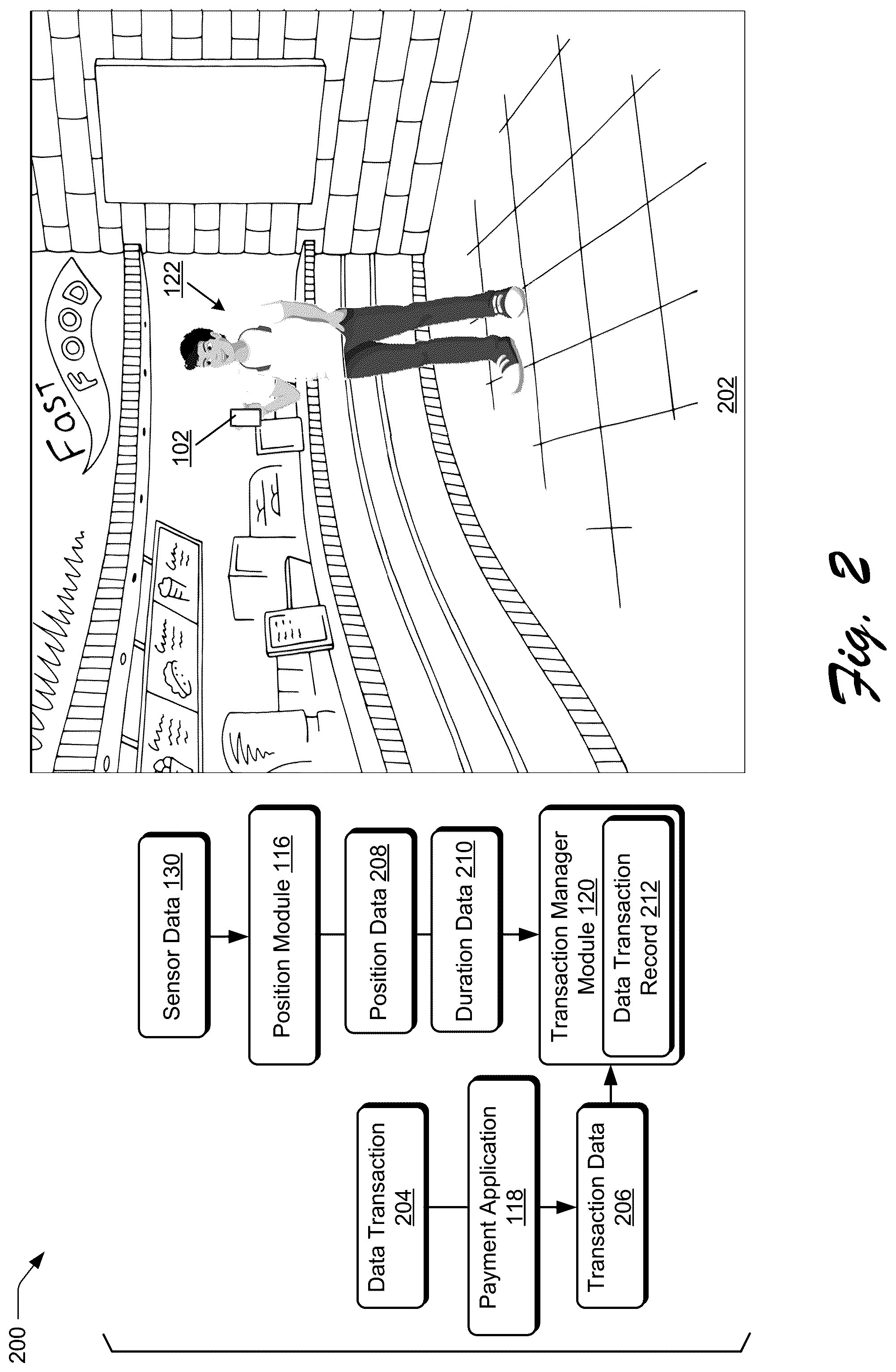 Patent US12307463 Figure 2 – Managing data transactions