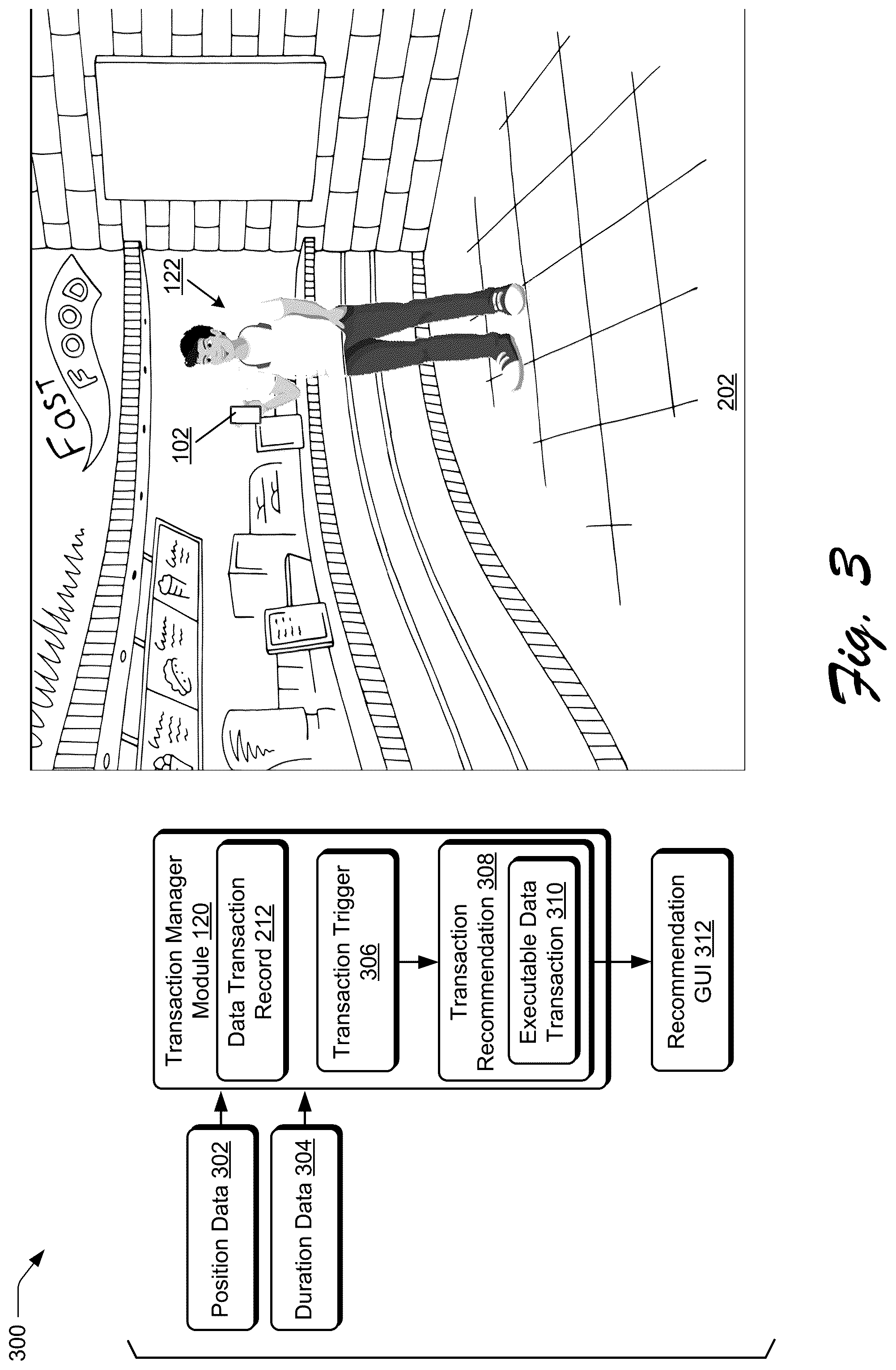 Patent US12307463 Figure 3 – Managing data transactions