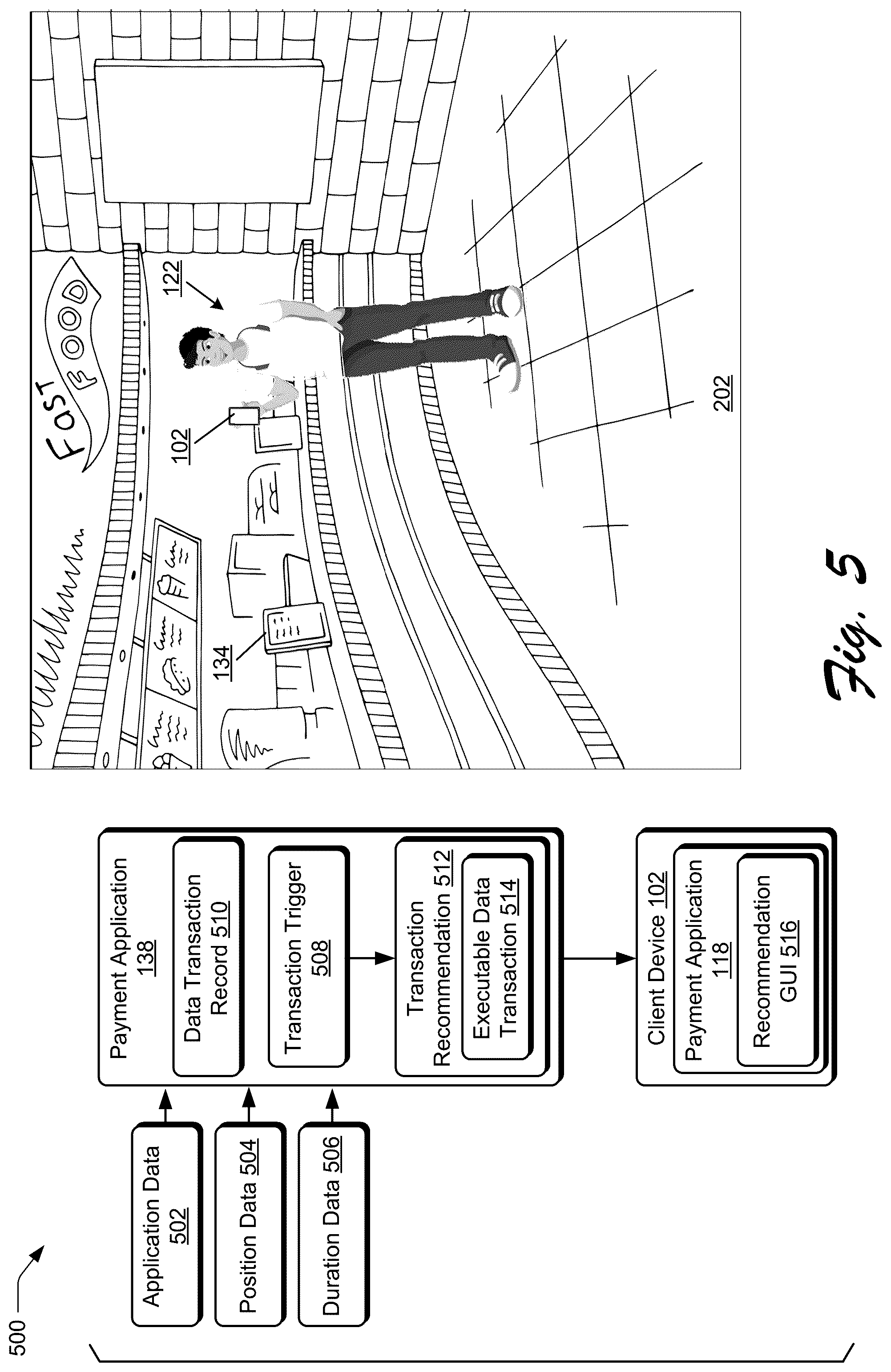 Patent US12307463 Figure 5 – Managing data transactions