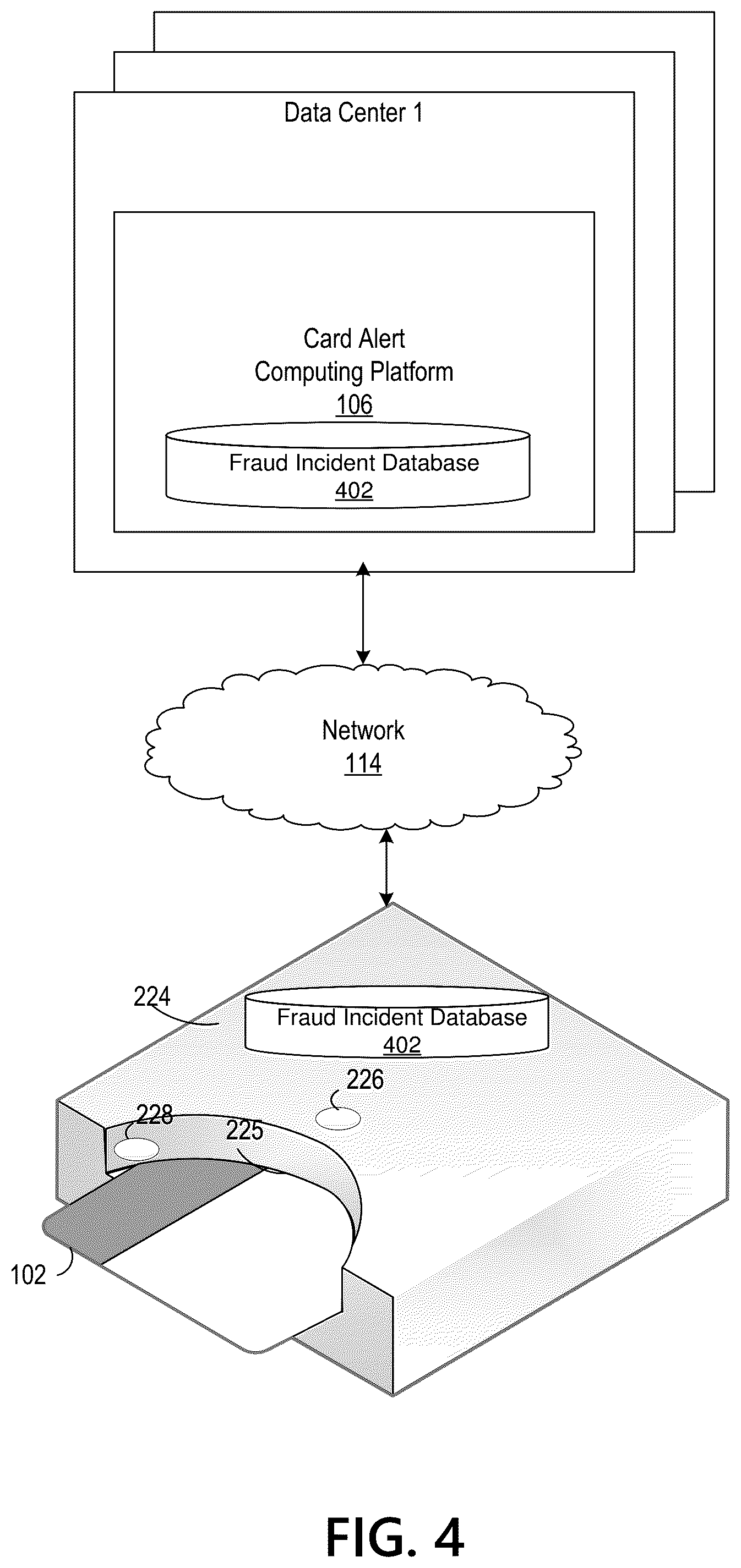 Patent US12307464 Figure 4 – Detecting cloned payment cards