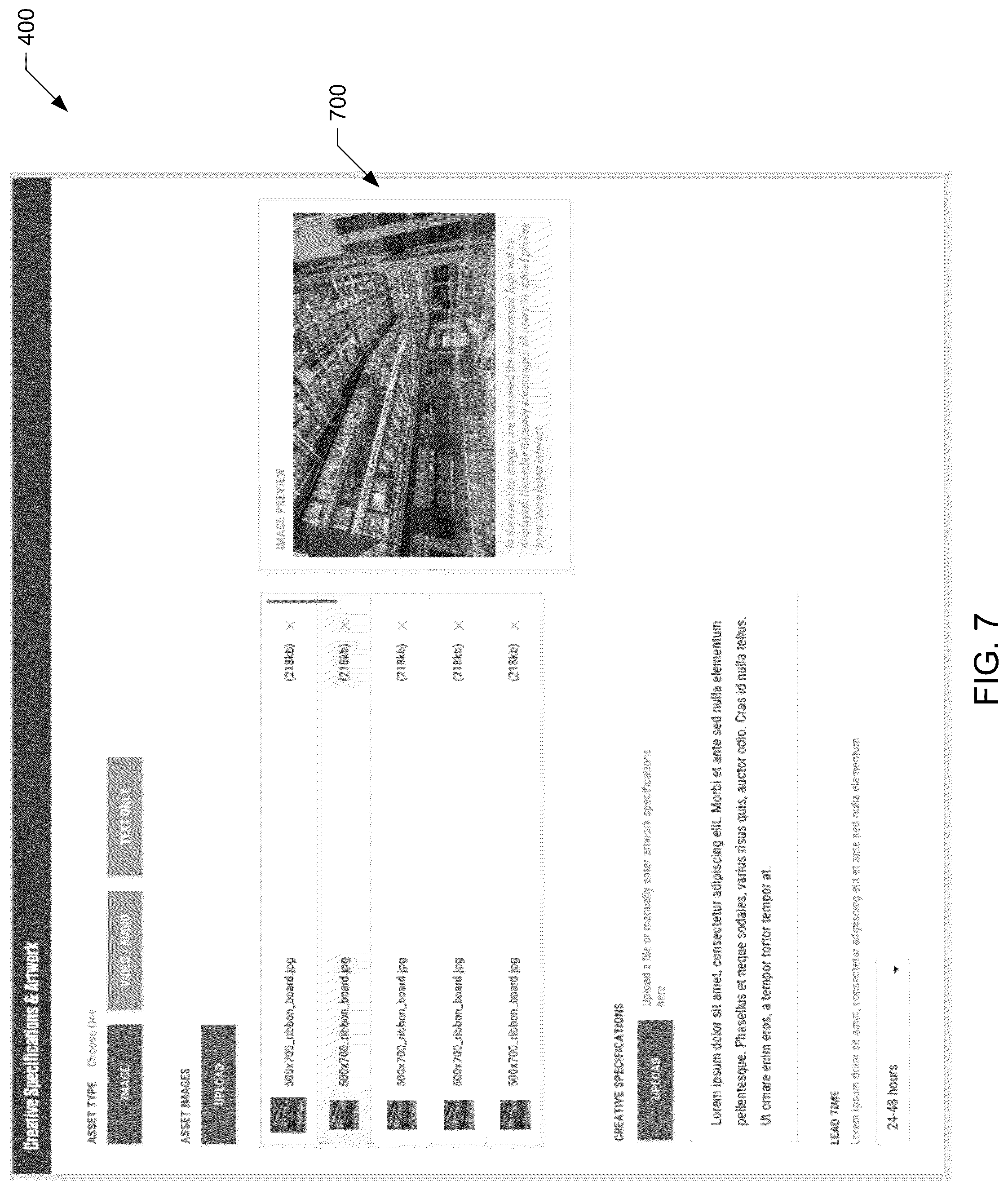 Patent US12307483 Figure 7 – Advertisement and promotional asset management method and system