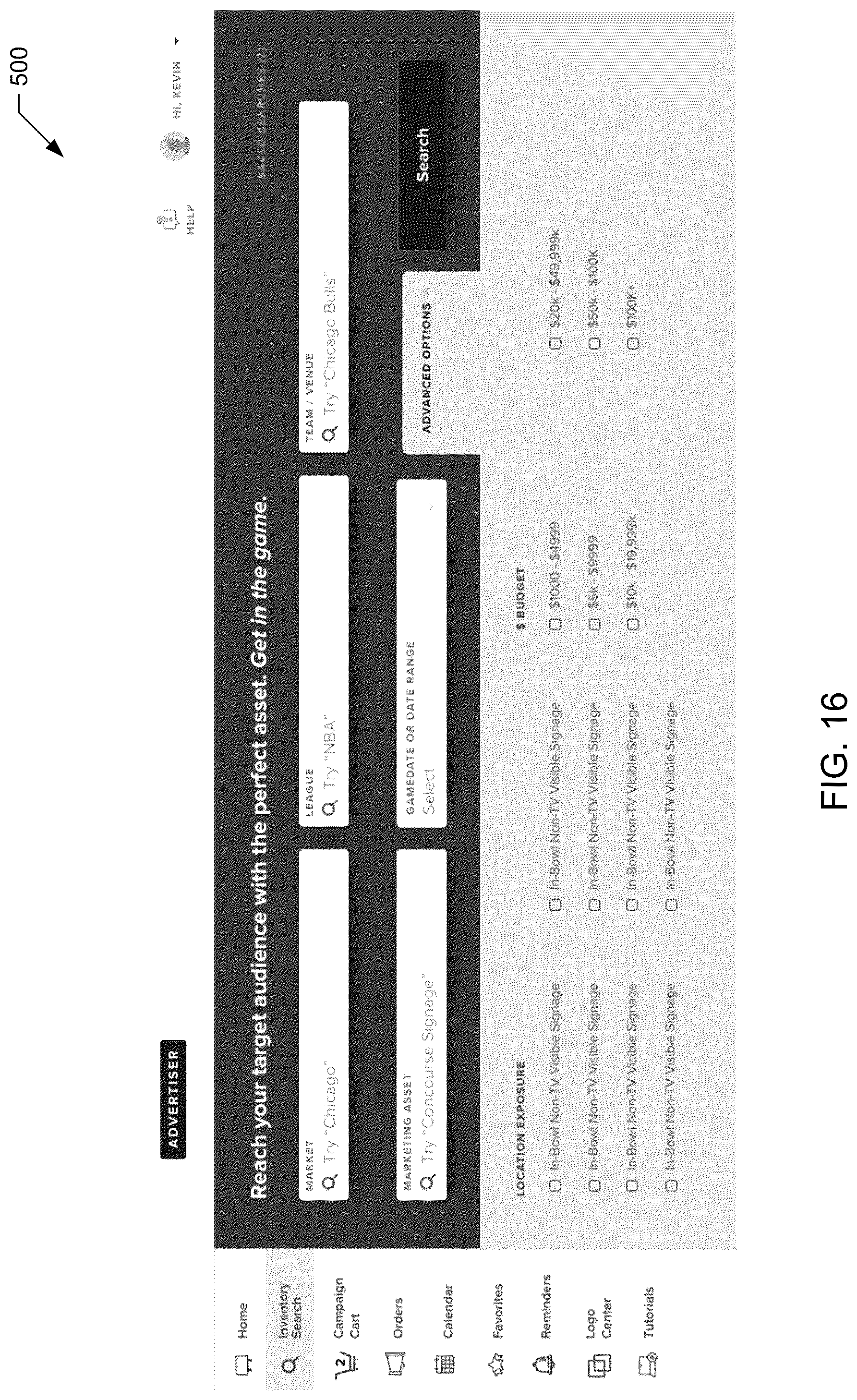 Patent US12307483 Figure 16 – Advertisement and promotional asset management method and system