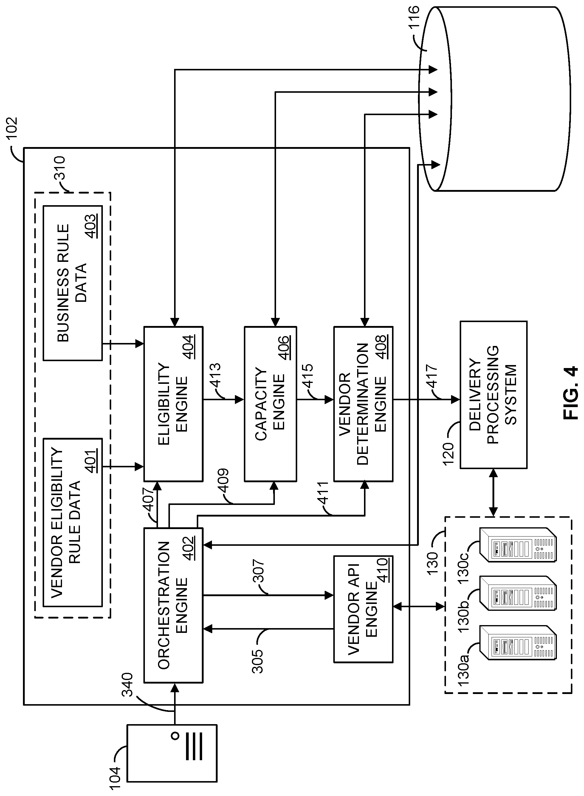 Patent US12307504 Figure 4 – Methods and apparatus for automatic order assignment