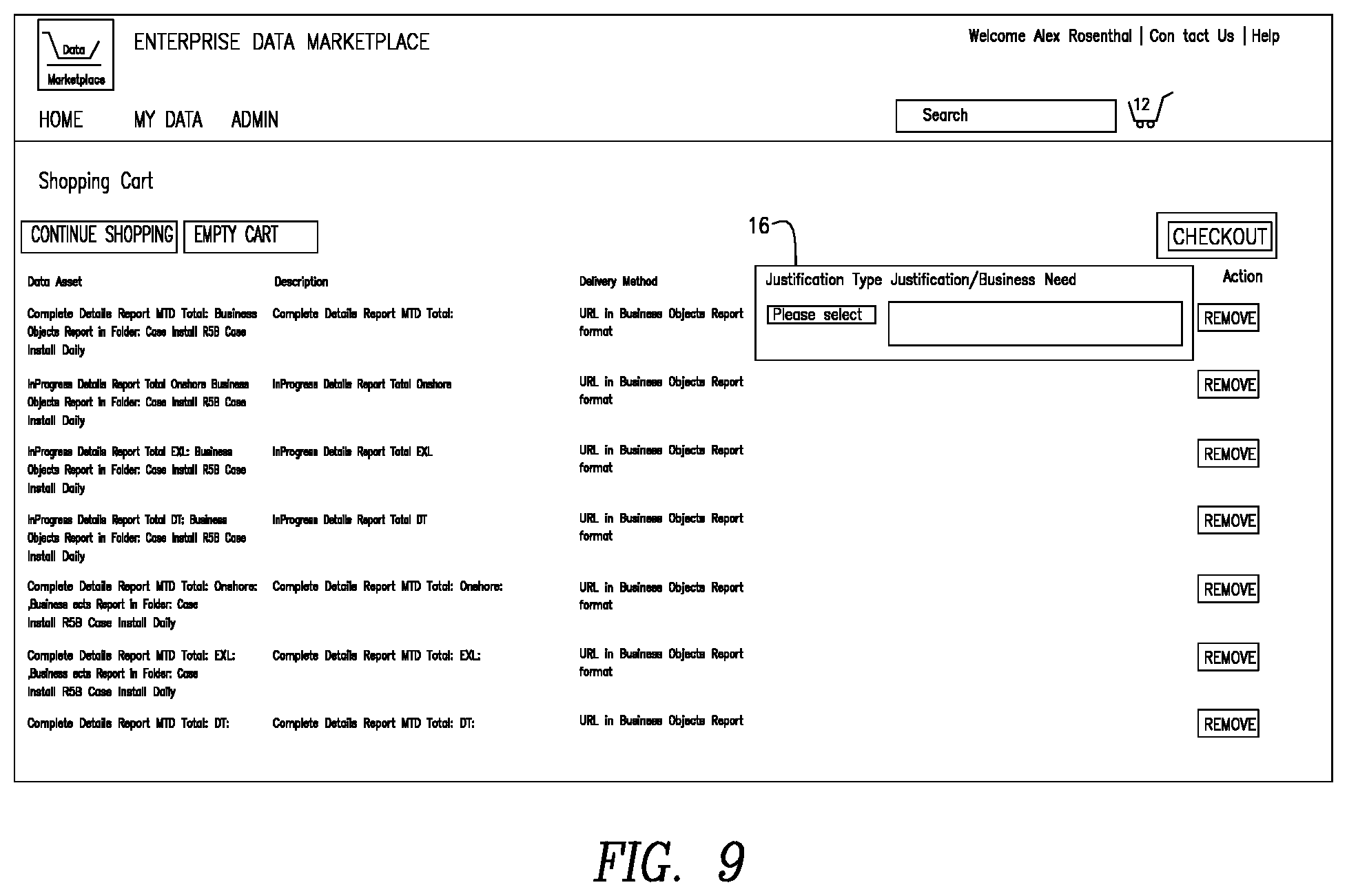 Patent US12307506 Figure 9 – Method for managing data assets in an enterprise data marketplace