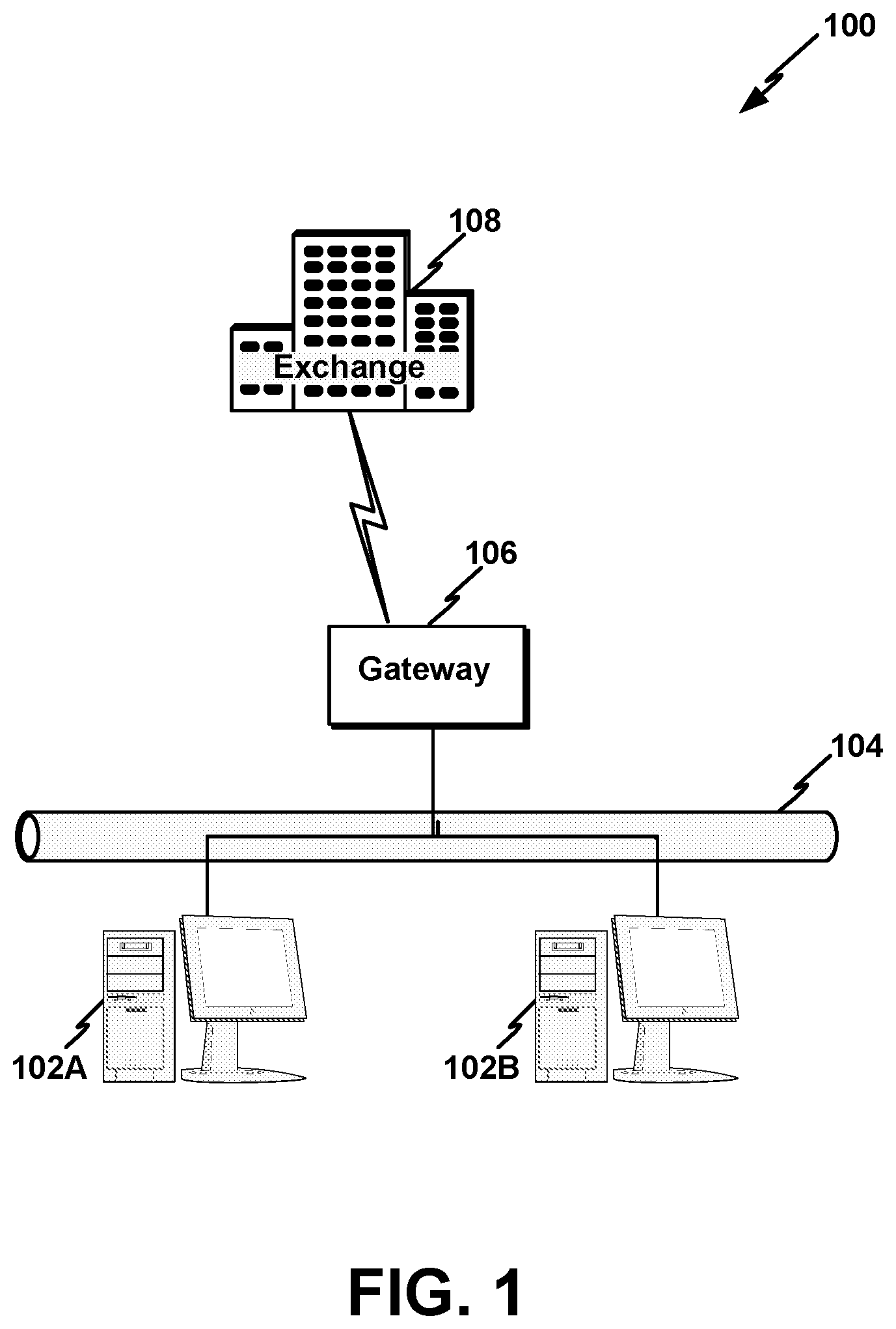 Patent US12307521 Figure 1 – System and method for communicating with an electronic exchange in an electronic trading environment