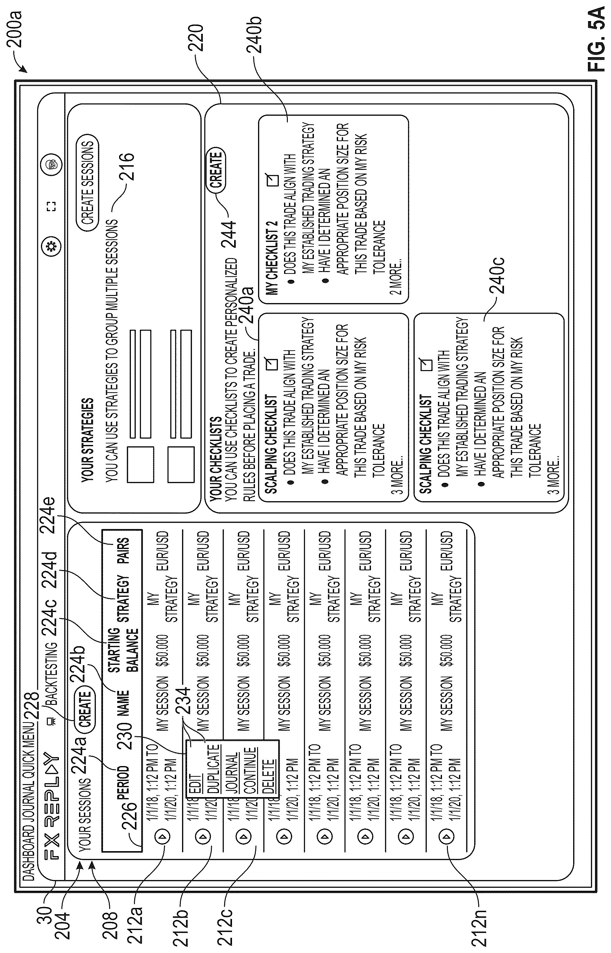 Patent US12307527 Figure 3 – Security trading backtesting system having an interactable journal