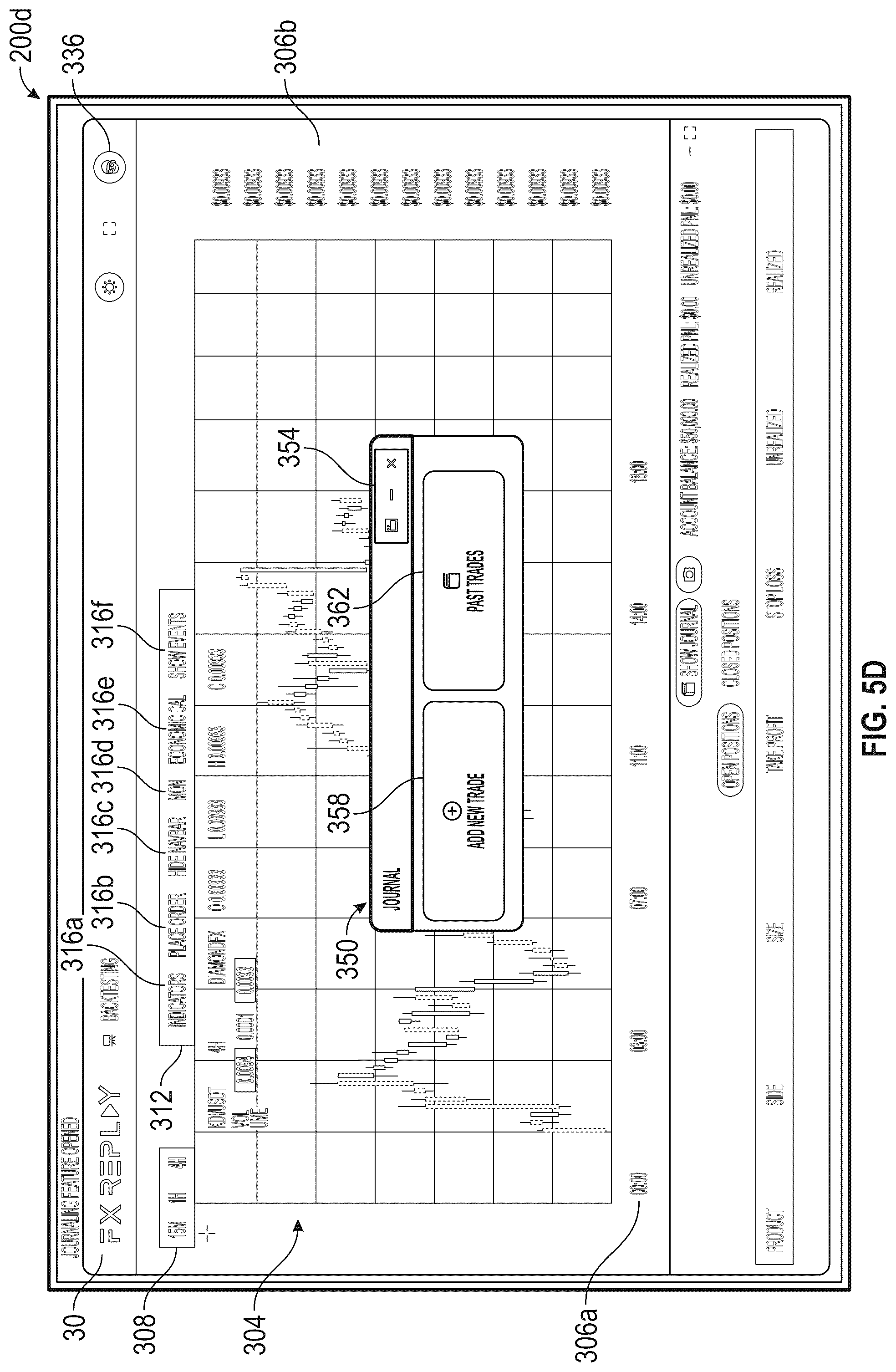 Patent US12307527 Figure 6 – Security trading backtesting system having an interactable journal