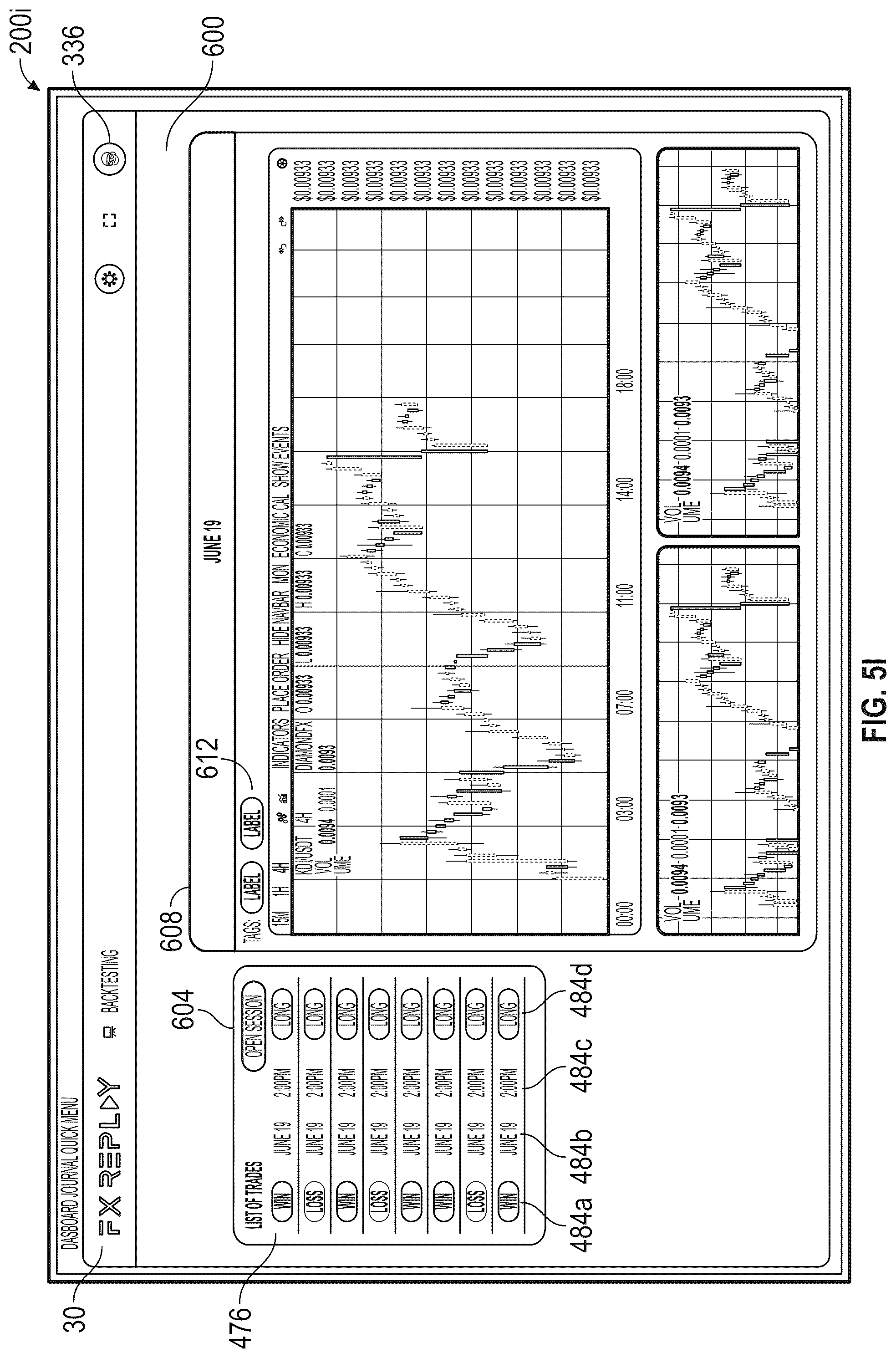 Patent US12307527 Figure 11 – Security trading backtesting system having an interactable journal