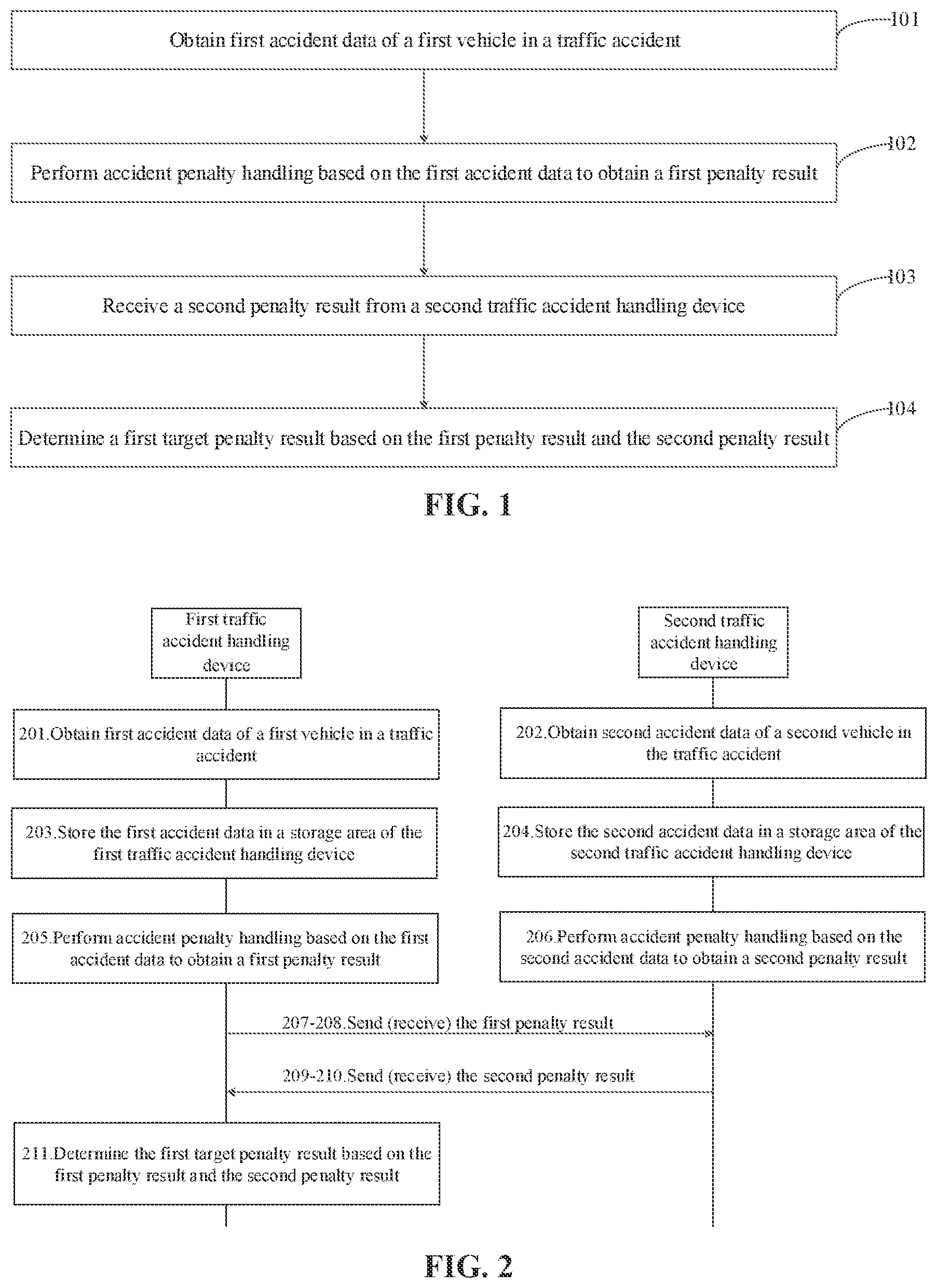 Patent US12307538 Figure 1 – Traffic accident handling method and device, and storage medium