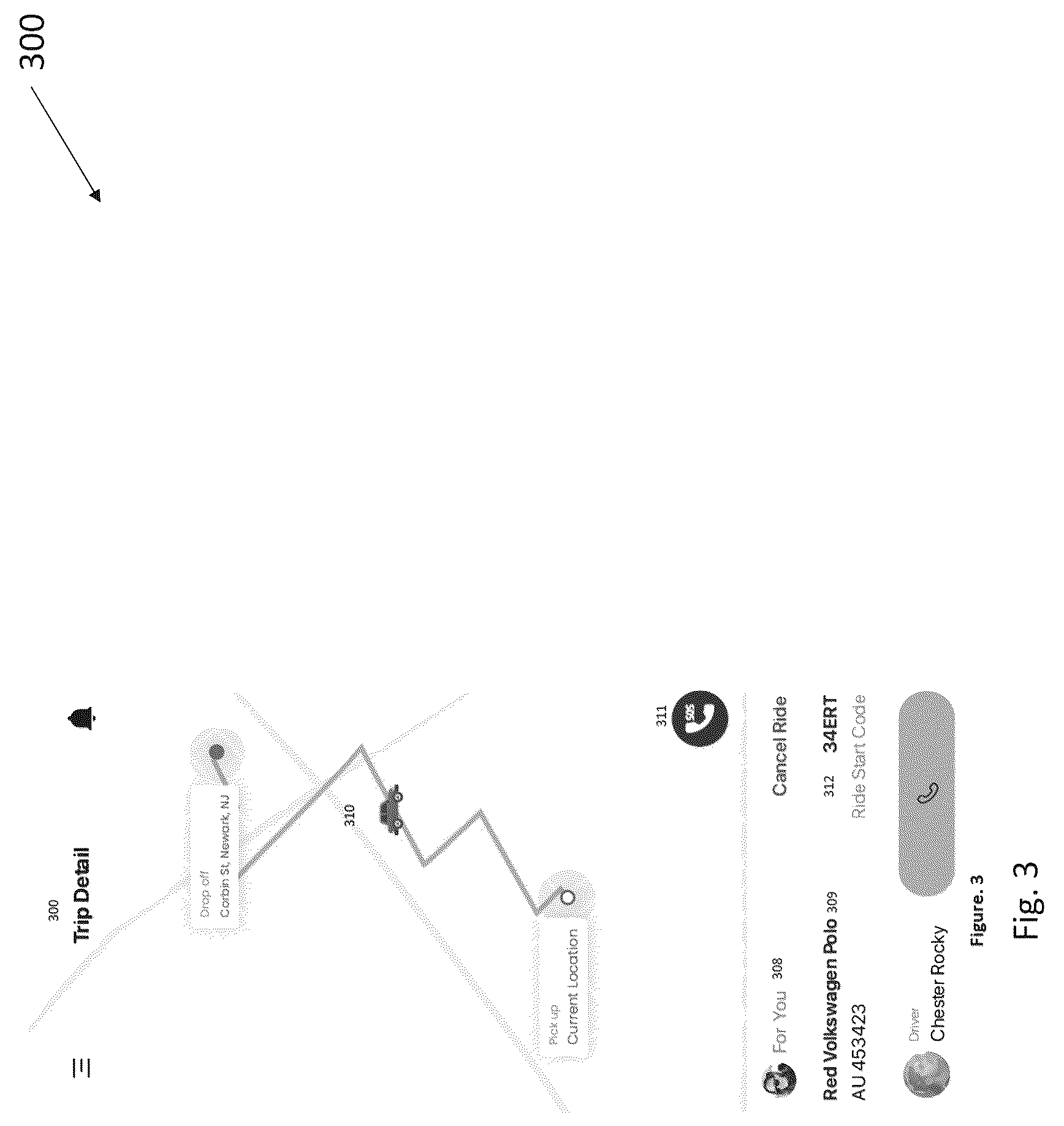 Patent US12307541 Figure 3 – Ride share system requiring approvals