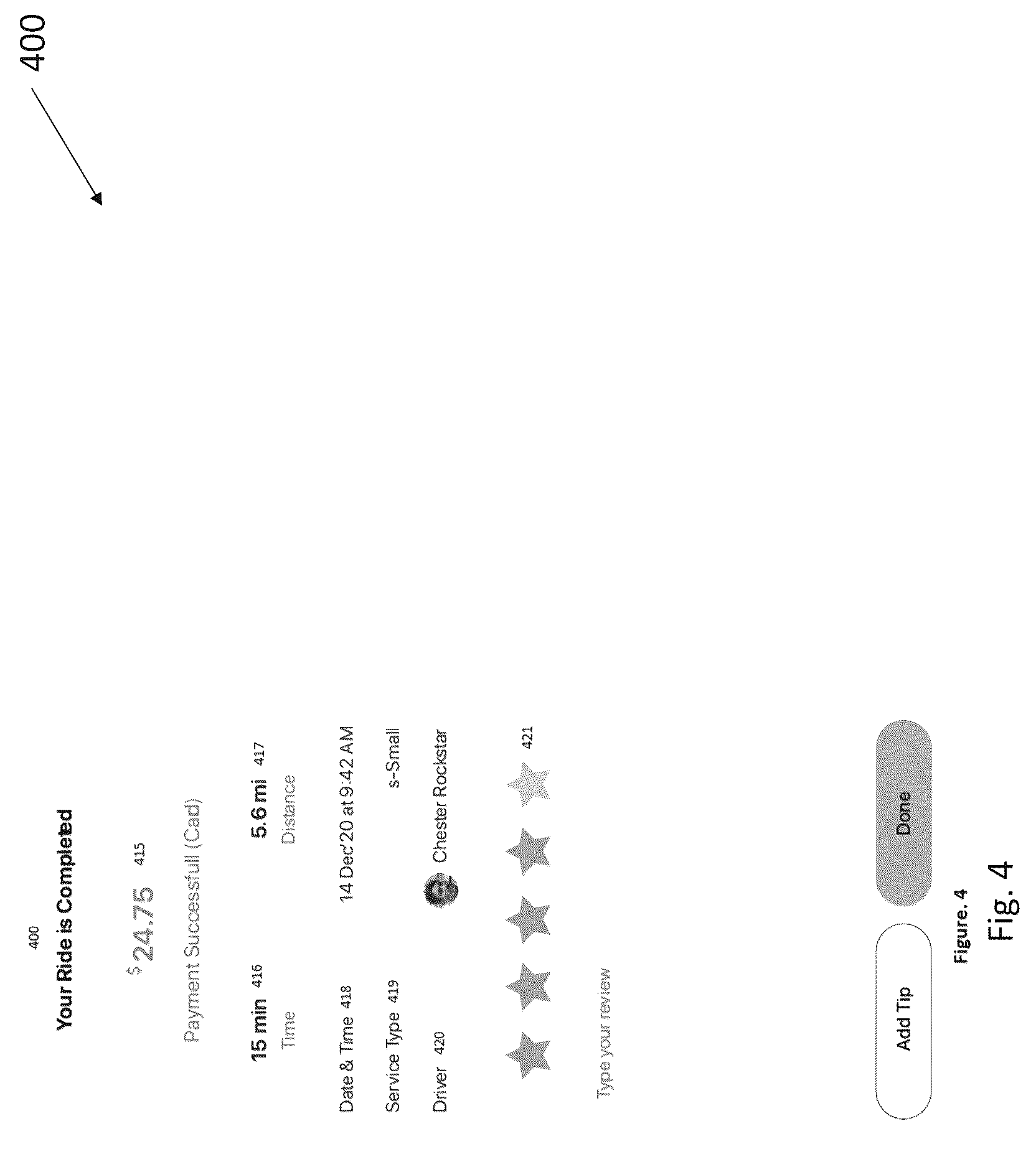 Patent US12307541 Figure 4 – Ride share system requiring approvals