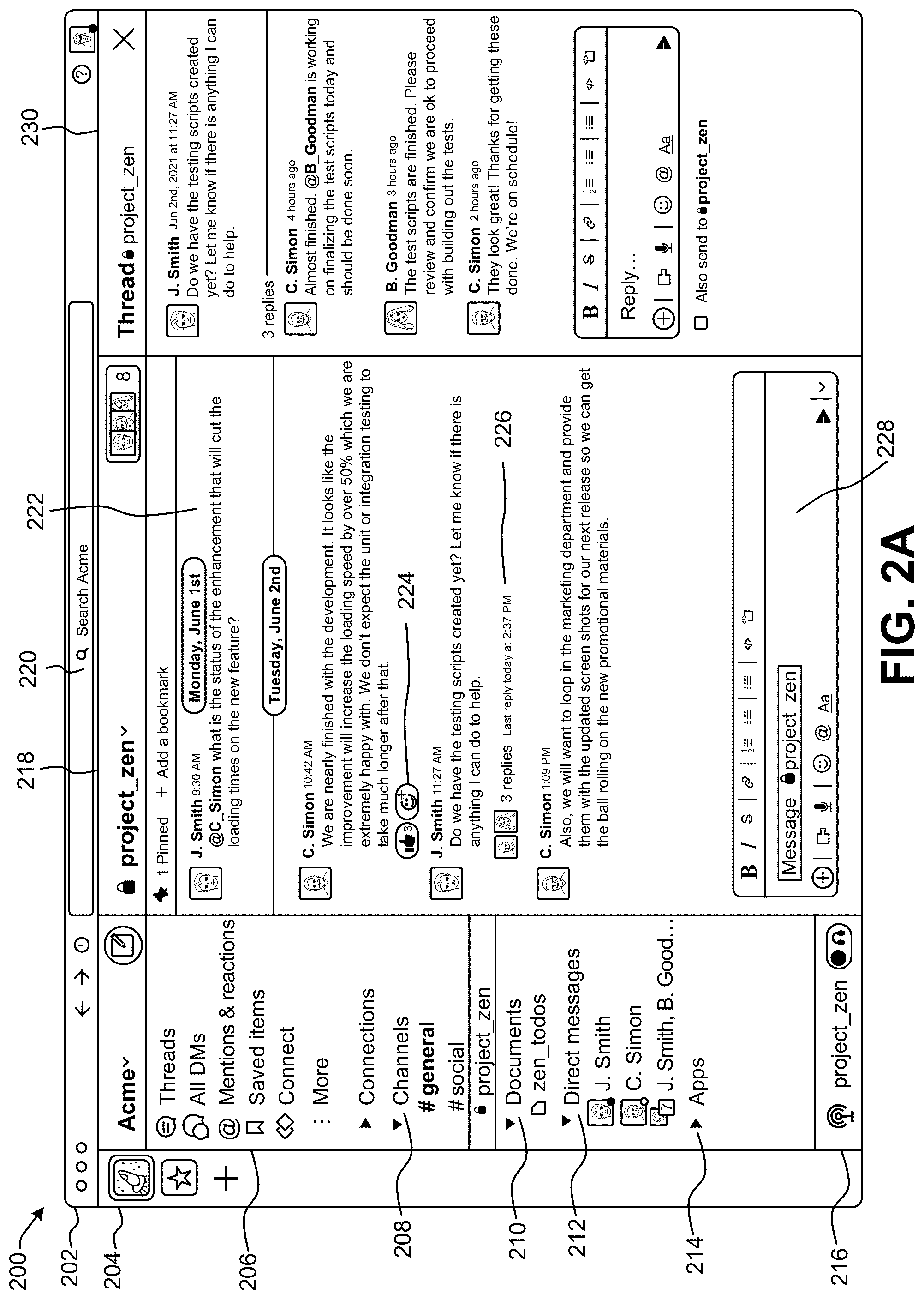 Patent US12307551 Figure 2 – Machine learning based on graphical element generator for communication platform