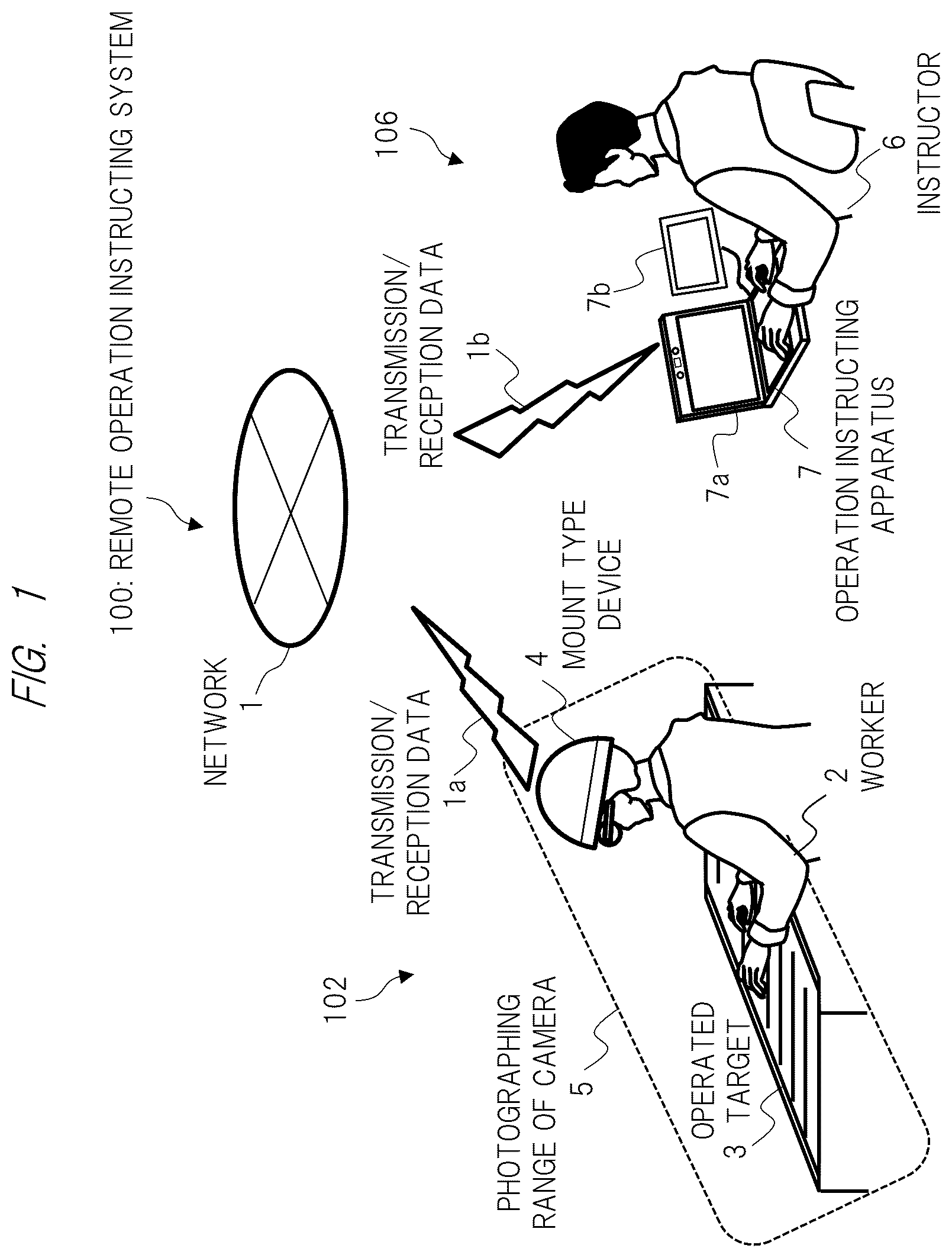 Patent US12307553 Figure 1 – Remote operation instructing system, and mount type device