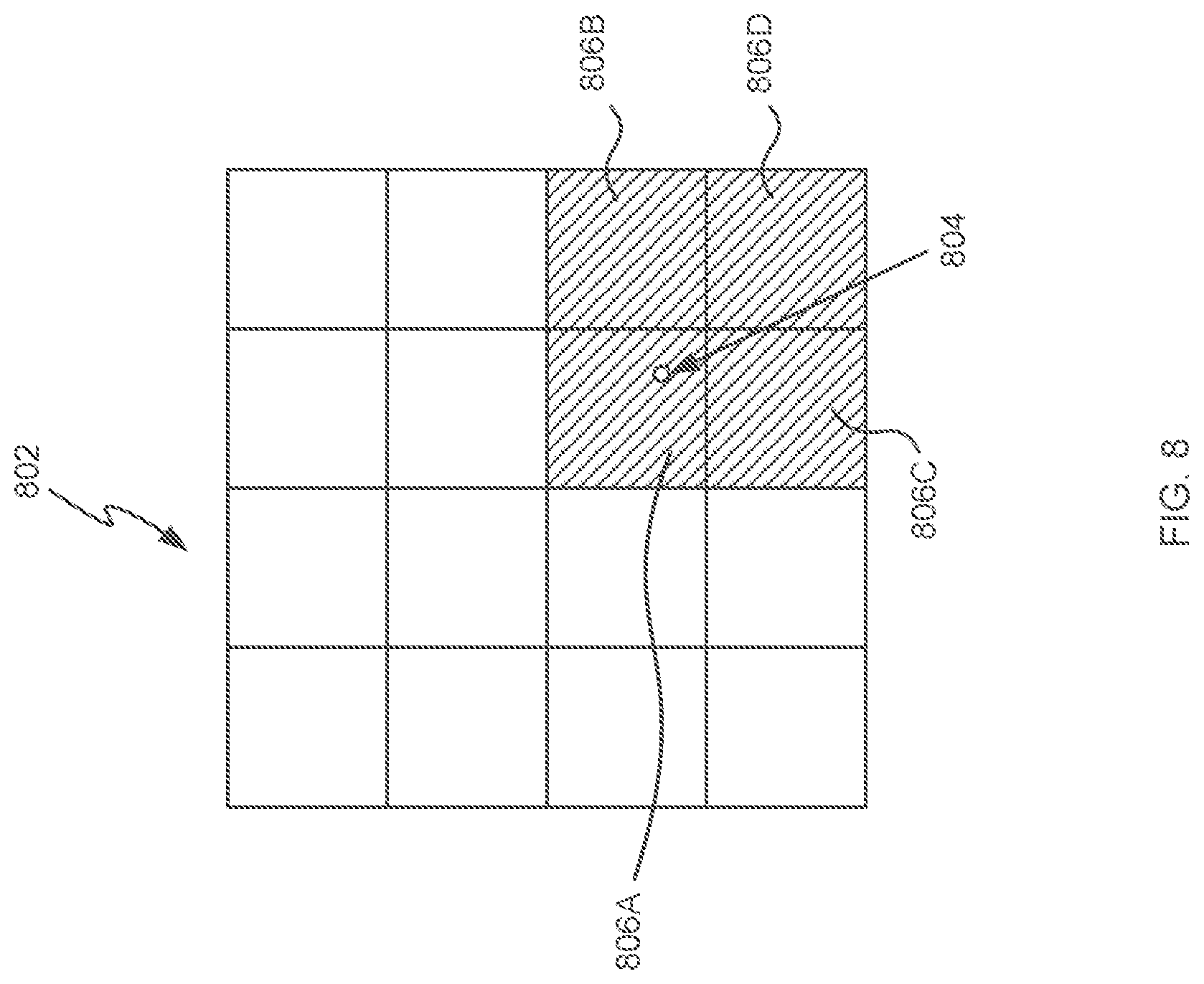 Patent US12307555 Figure 8 – Cube mapping using gradients of an input block of fragments