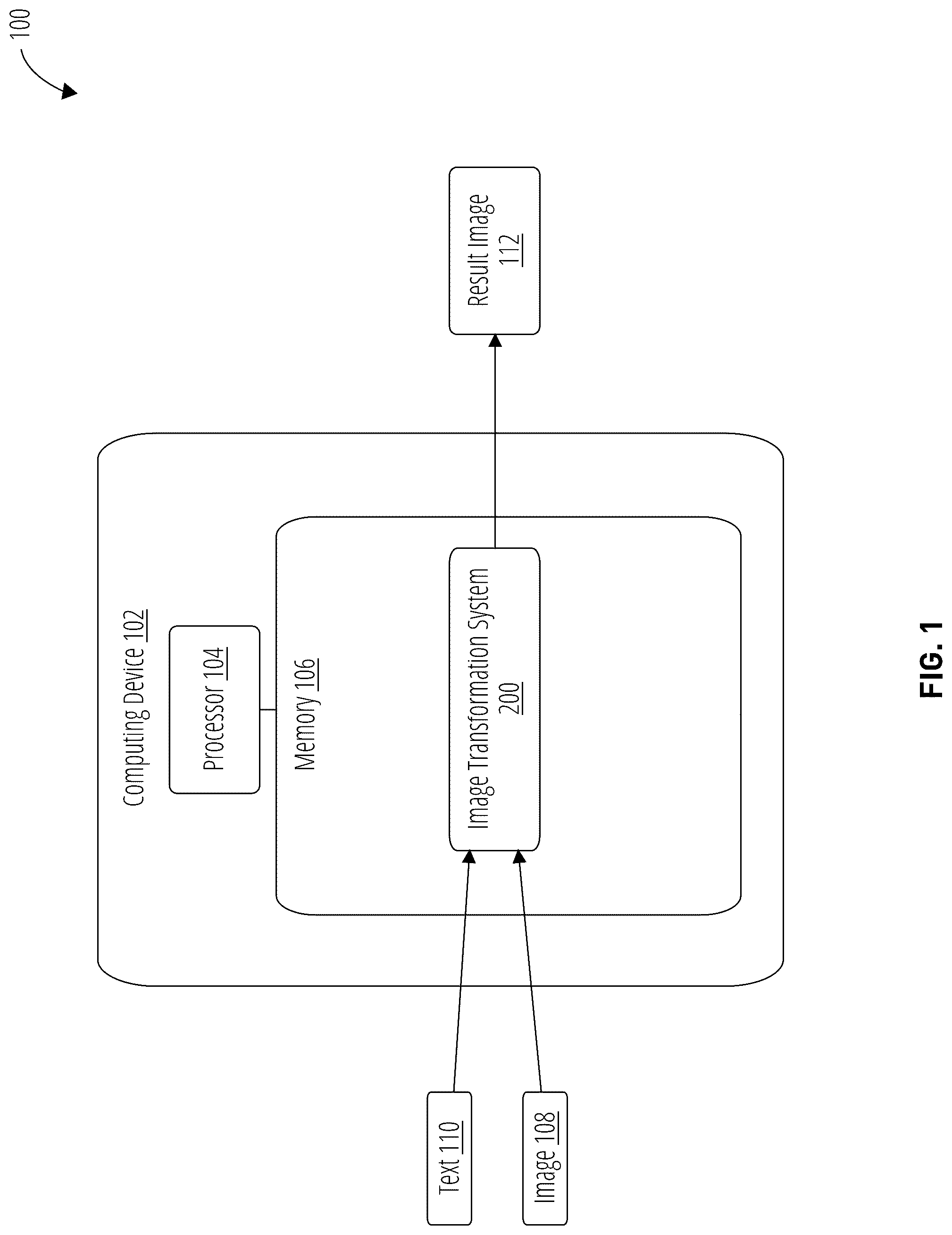 Patent US12307563 Figure 1 – Text-driven photo style adjustment with generative AI