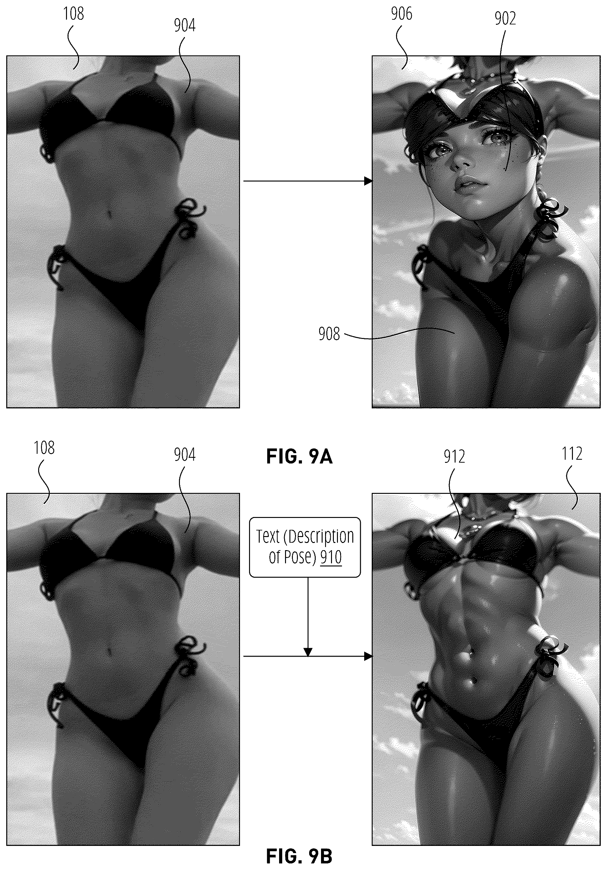 Patent US12307563 Figure 10 – Text-driven photo style adjustment with generative AI