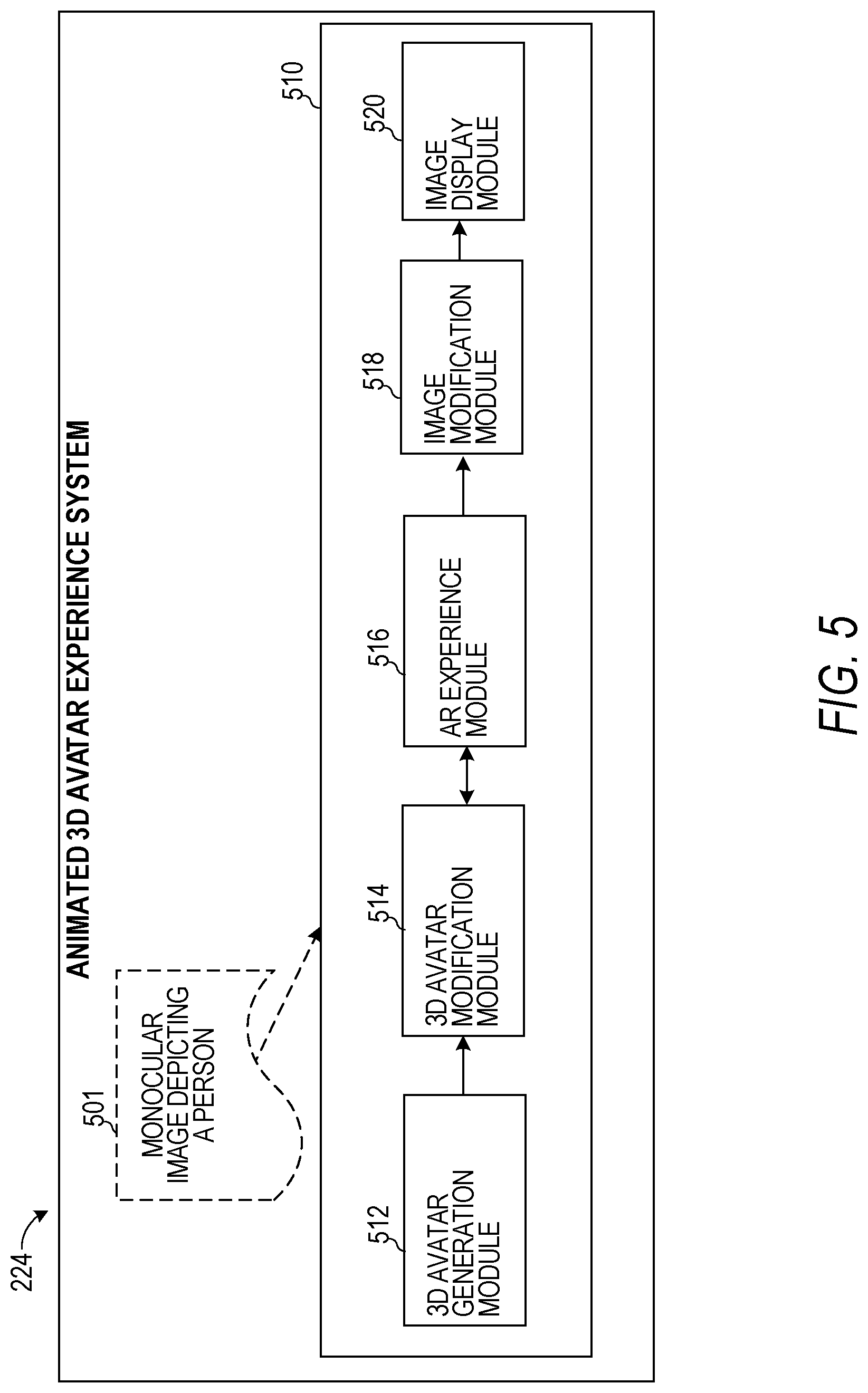 Patent US12307564 Figure 5 – Applying animated 3D avatar in AR experiences
