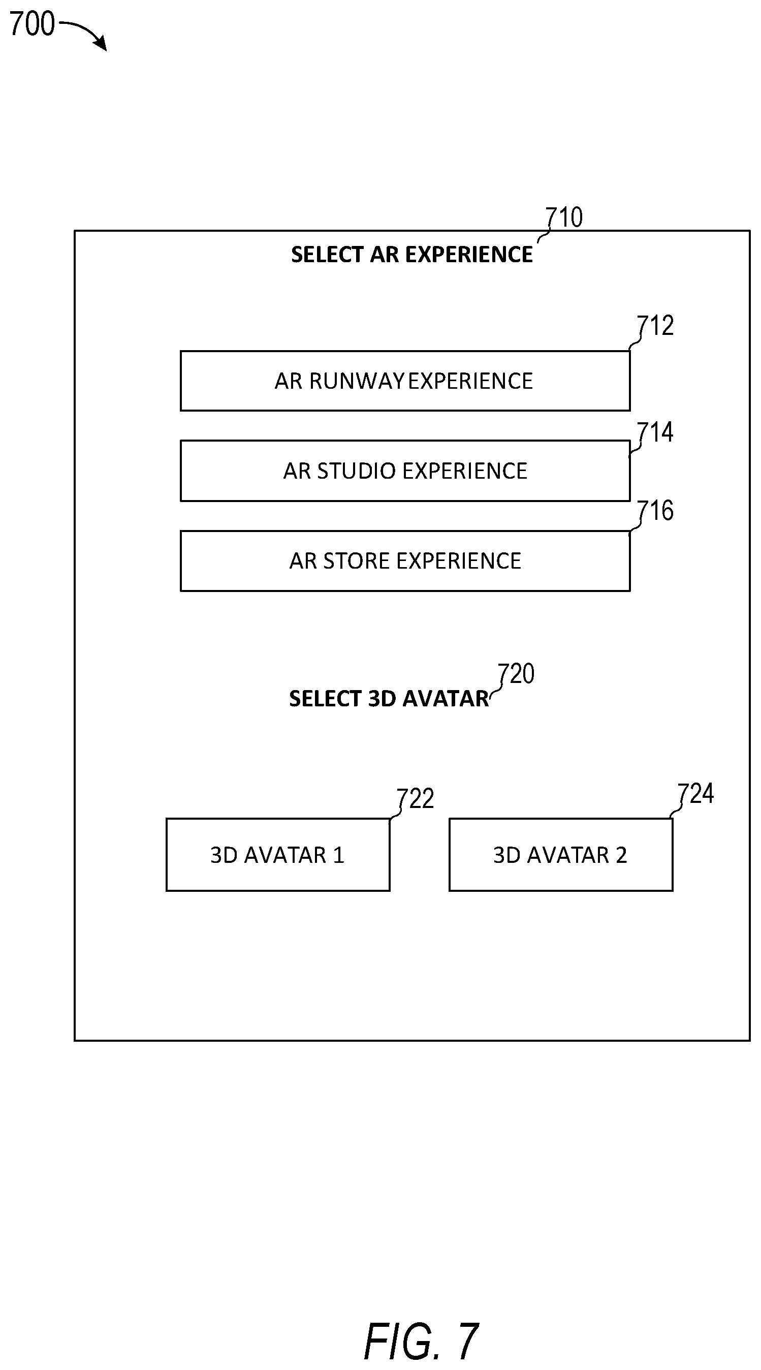 Patent US12307564 Figure 7 – Applying animated 3D avatar in AR experiences