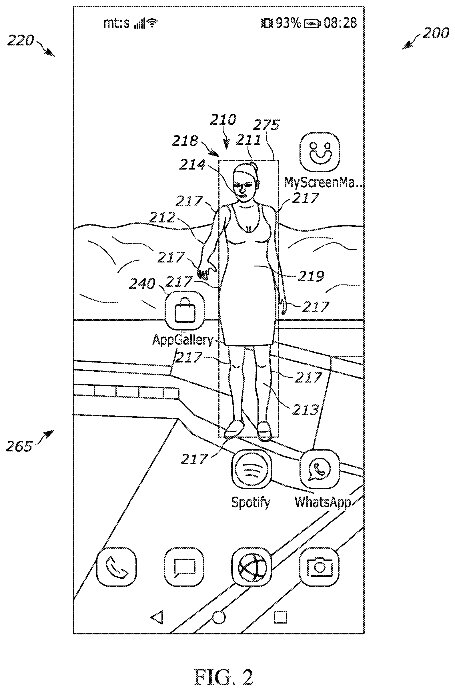 Patent US12307565 Figure 2 – Notification application for a computing device