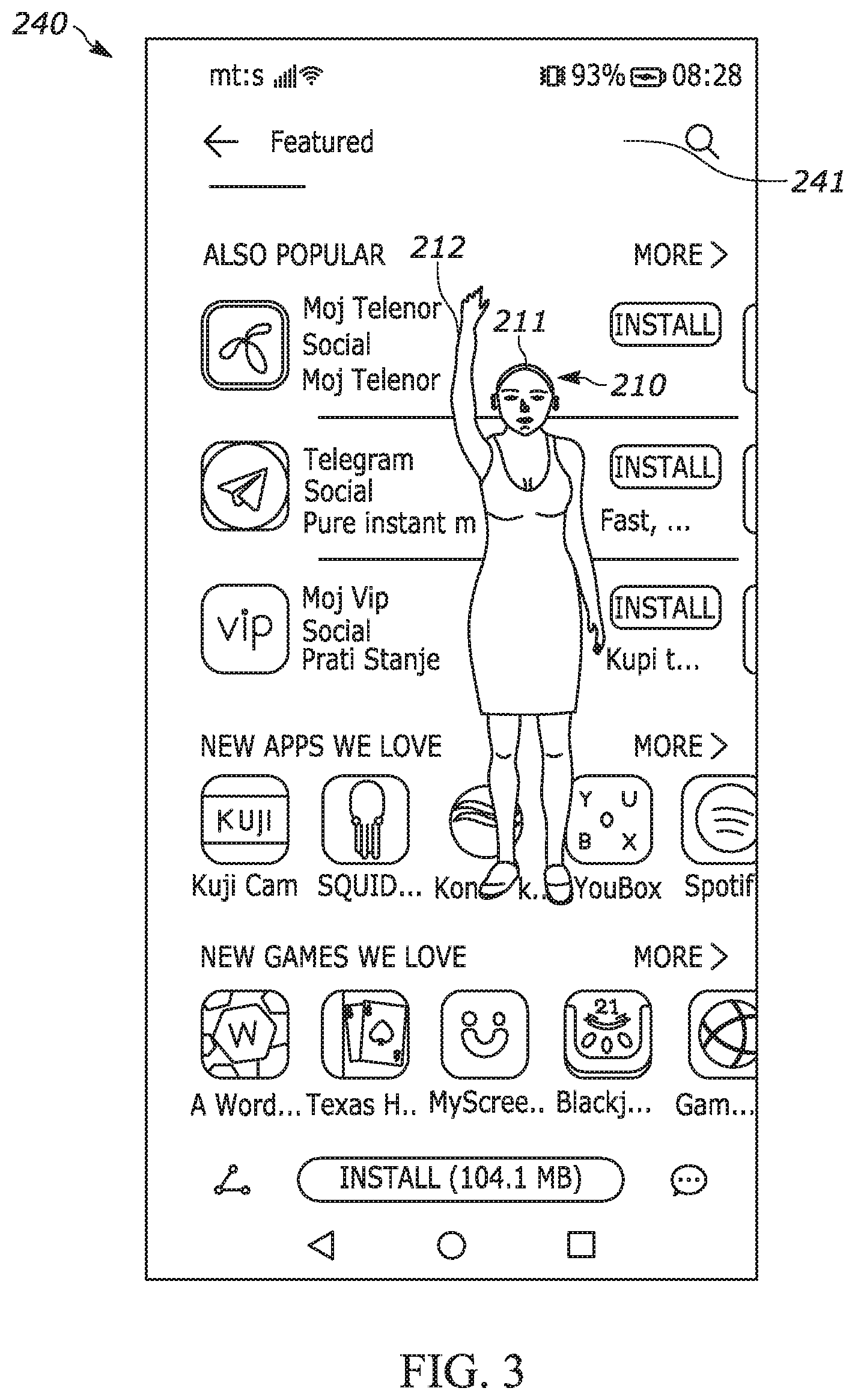Patent US12307565 Figure 3 – Notification application for a computing device