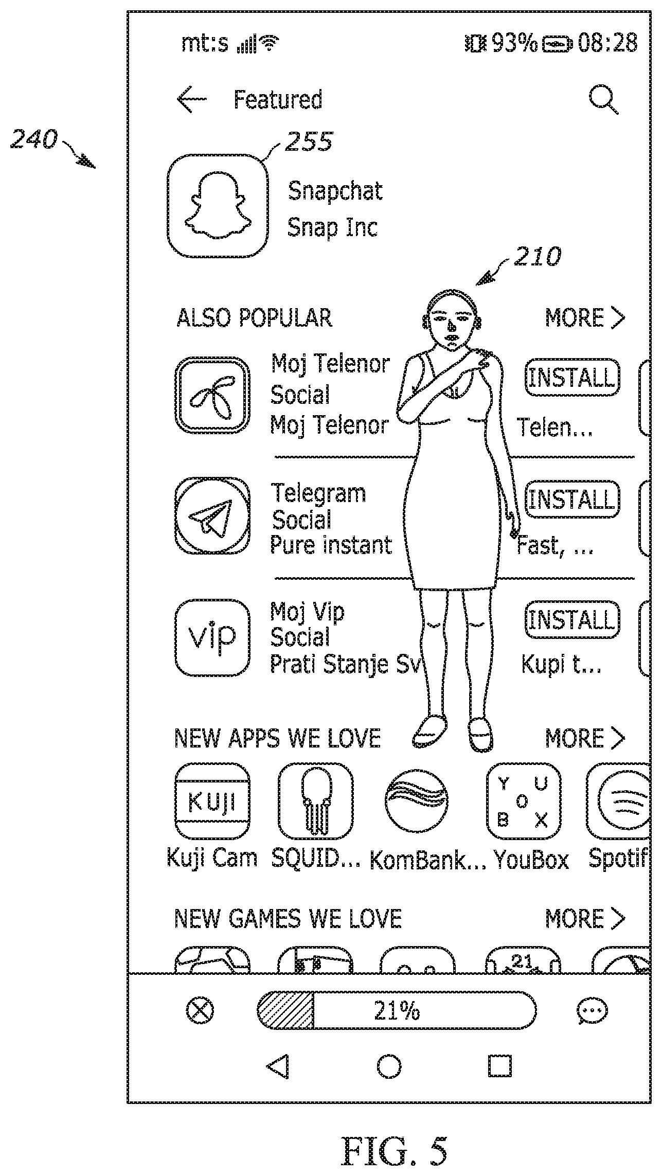 Patent US12307565 Figure 5 – Notification application for a computing device