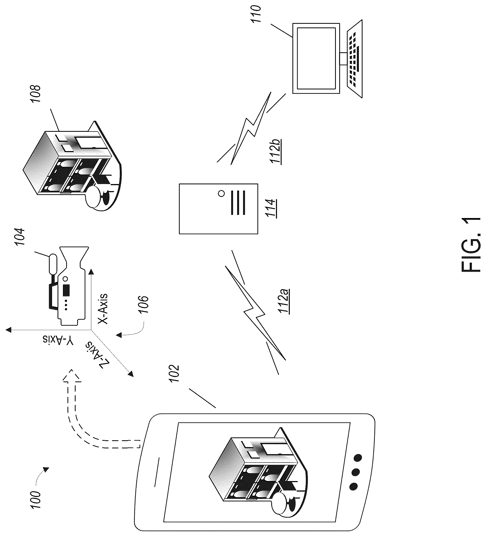Patent US12307570 — Local live texturing of a 3D mesh — Figure 1