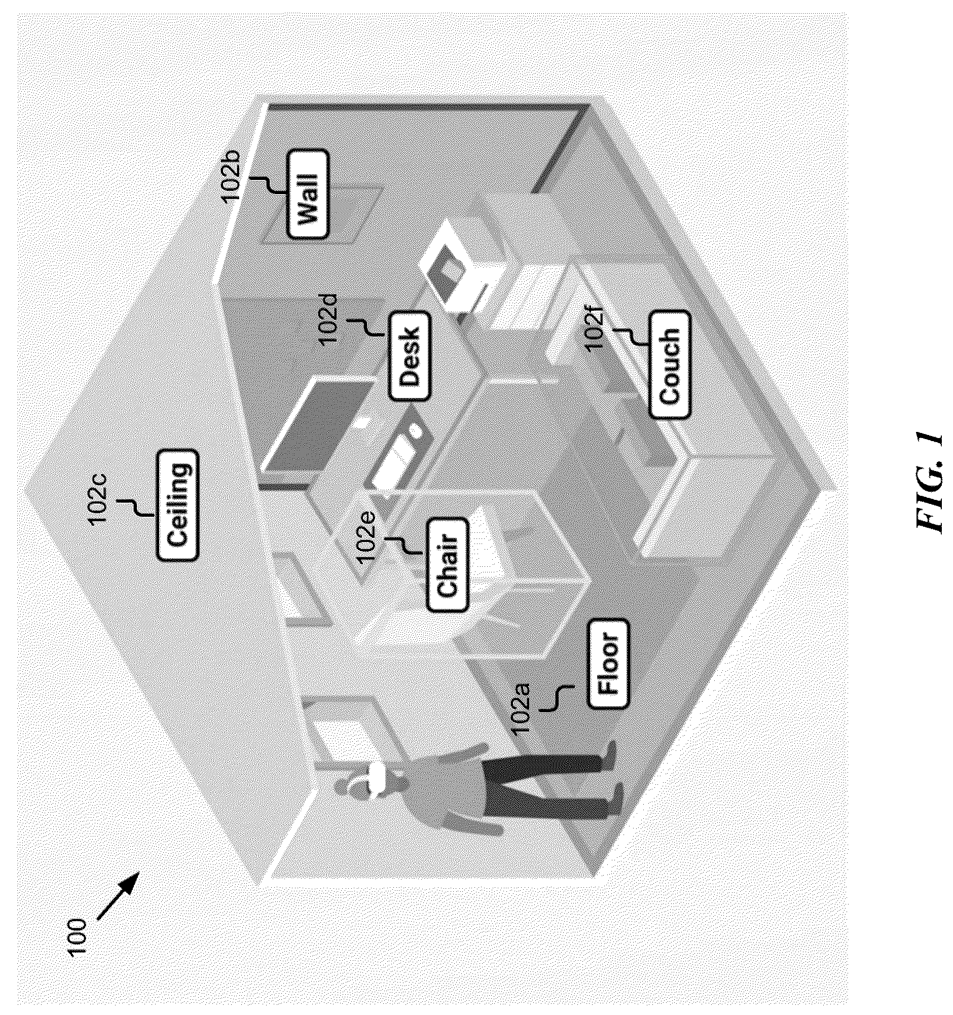 Patent US12307575 Figure 1 – Scene capture via artificial reality systems