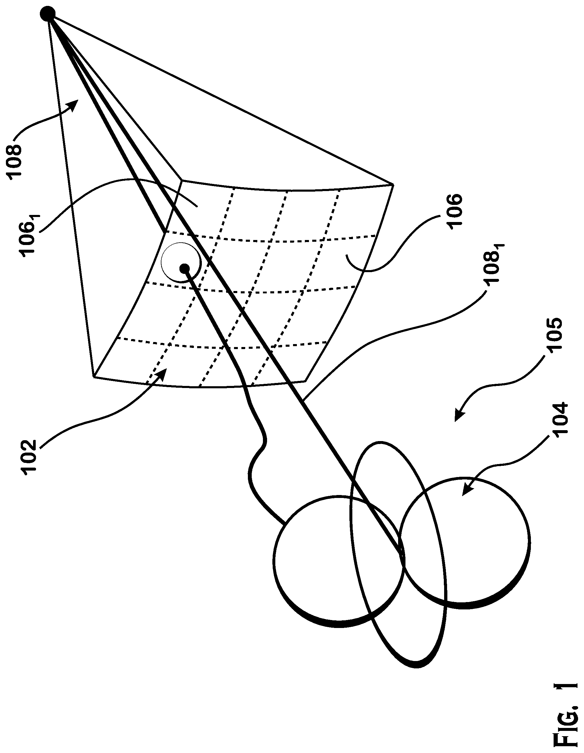 Patent US12307577 Figure 1 – Traversing multiple regions of a bounding volume hierarchy in parallel