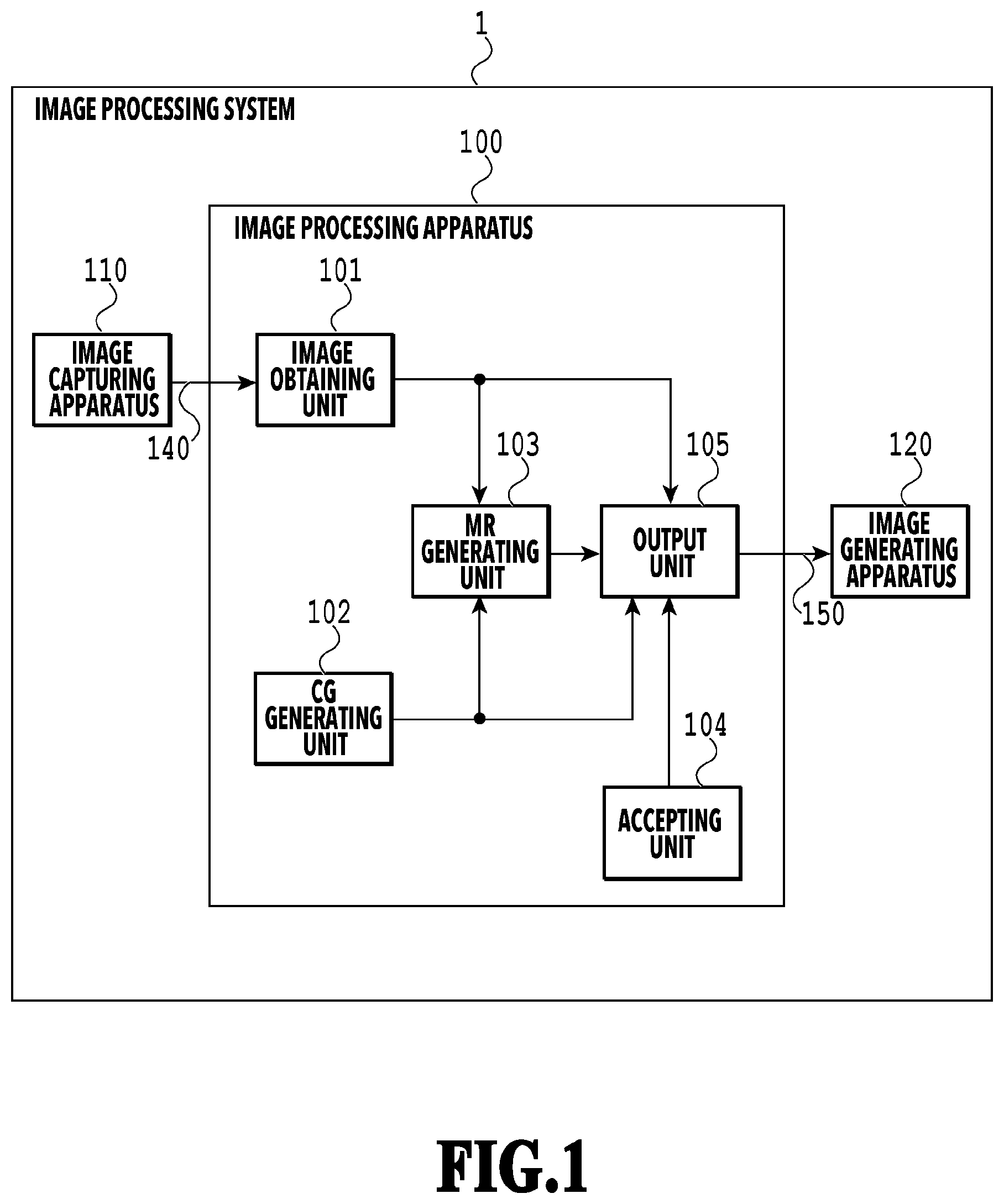Patent US12307585 — Image processing apparatus, image processing method, and storage medium — Figure 1