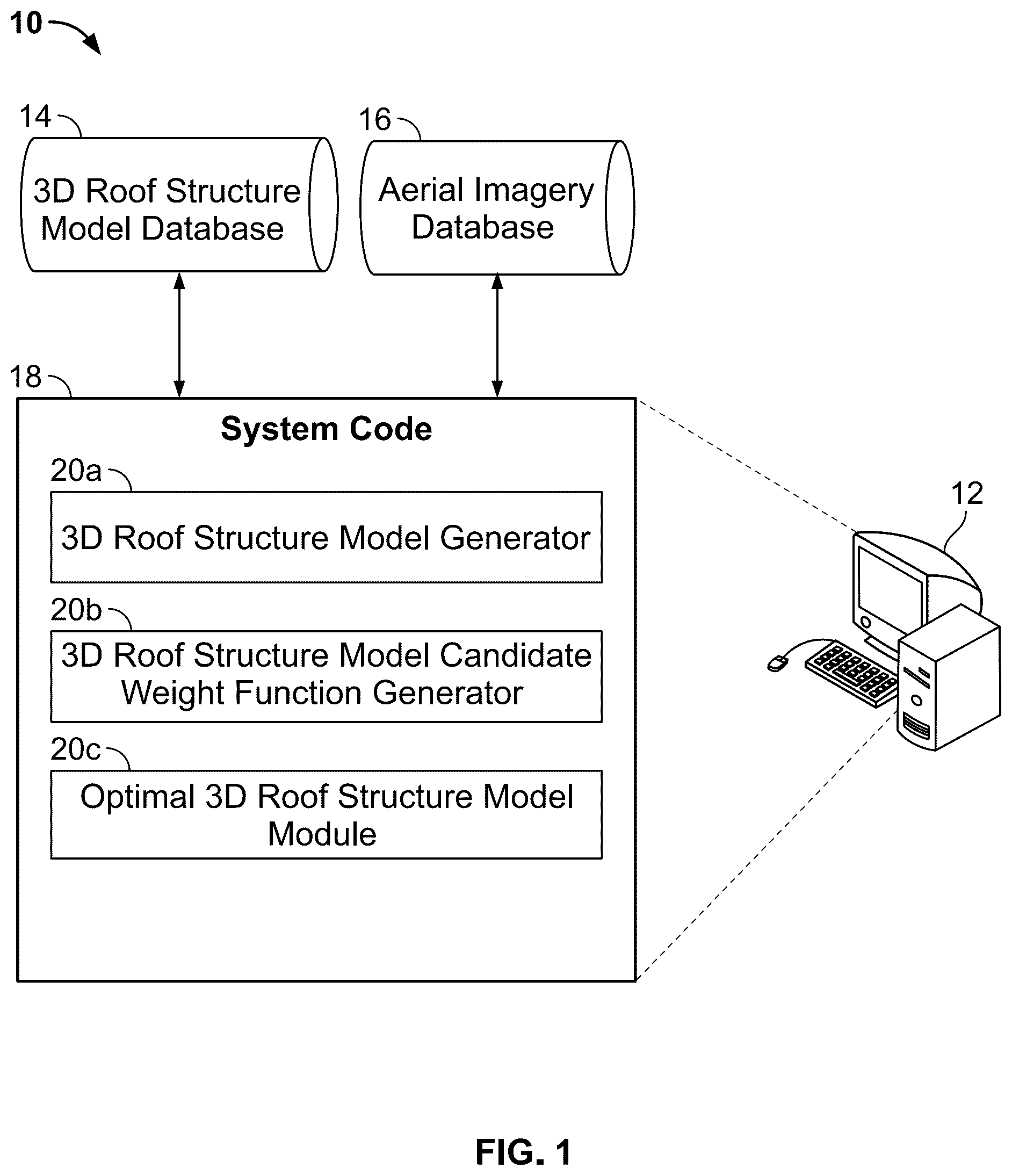 Patent US12307593 — Systems and methods for fine adjustment of roof models — Figure 1