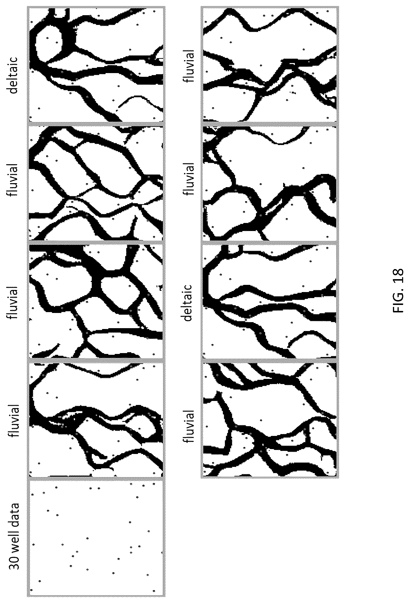 Patent US12307594 Figure 18 – Generating geological facies models with fidelity to the diversity and statistics of training images using improved generative adversarial networks