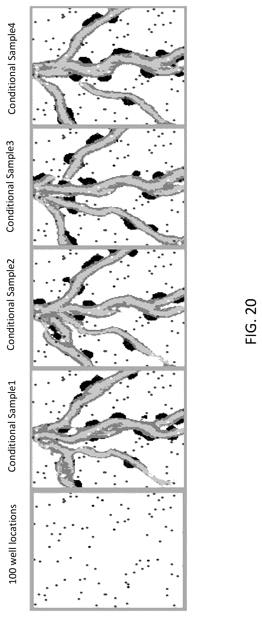 Patent US12307594 Figure 20 – Generating geological facies models with fidelity to the diversity and statistics of training images using improved generative adversarial networks