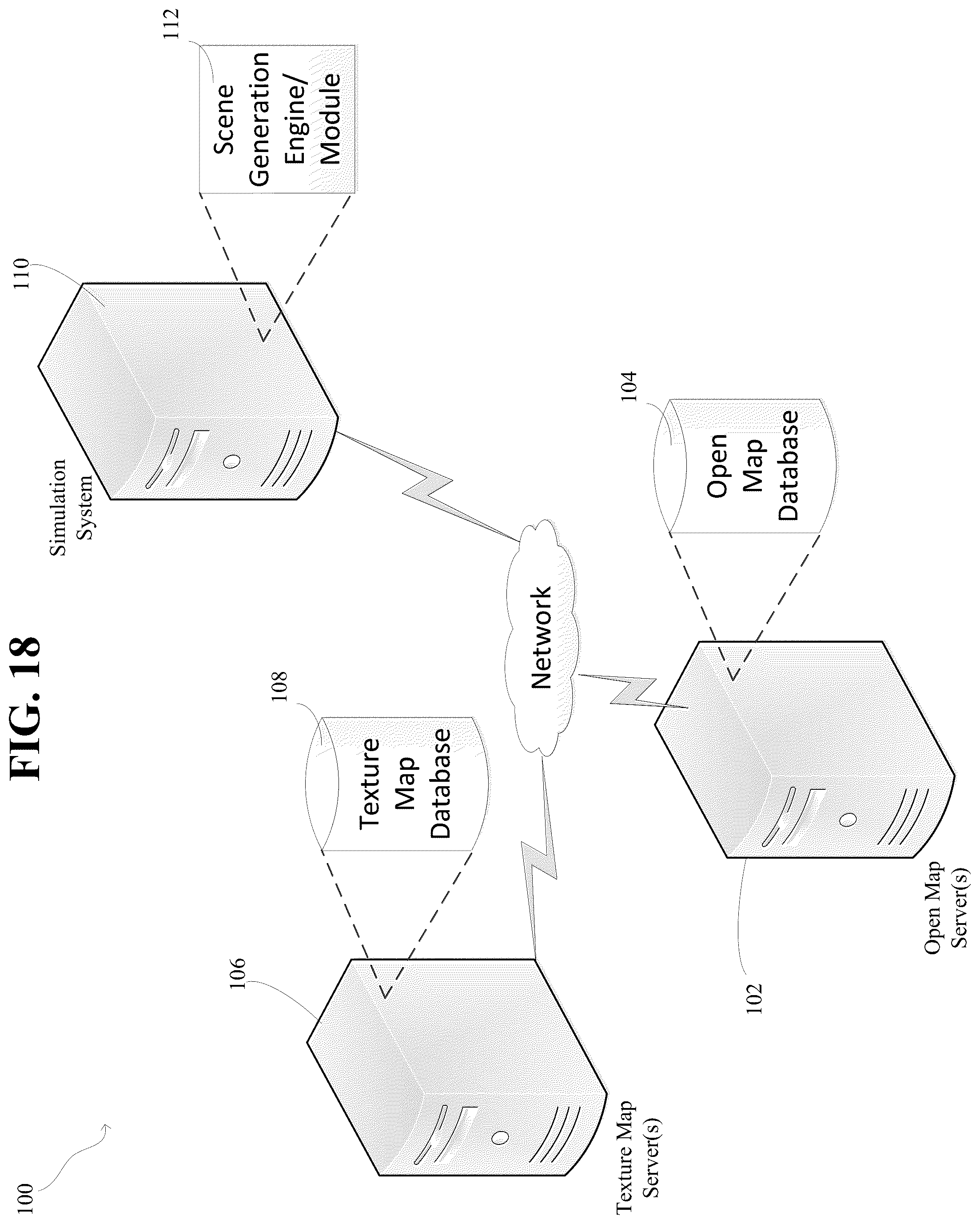 Patent US12307598 Figure 18 – System and method for generating simulated scenes from open map data for machine learning