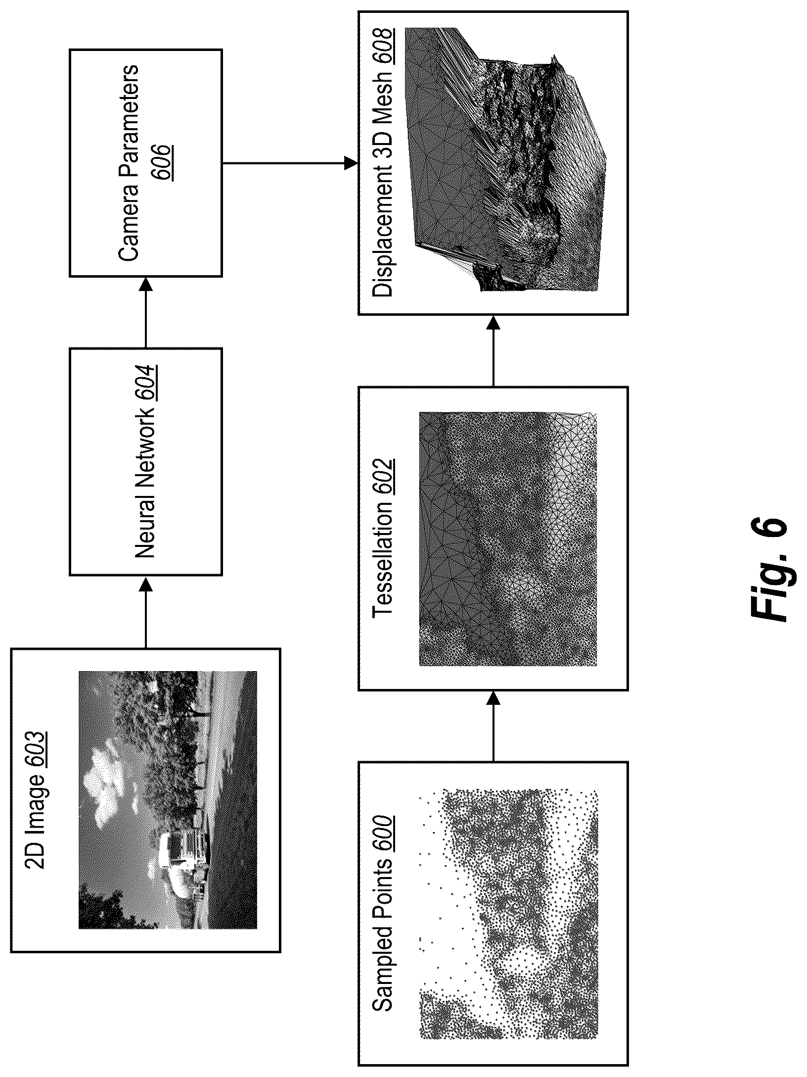 Patent US12307600 Figure 6 – Modifying two-dimensional images utilizing iterative three-dimensional meshes of the two-dimensional images