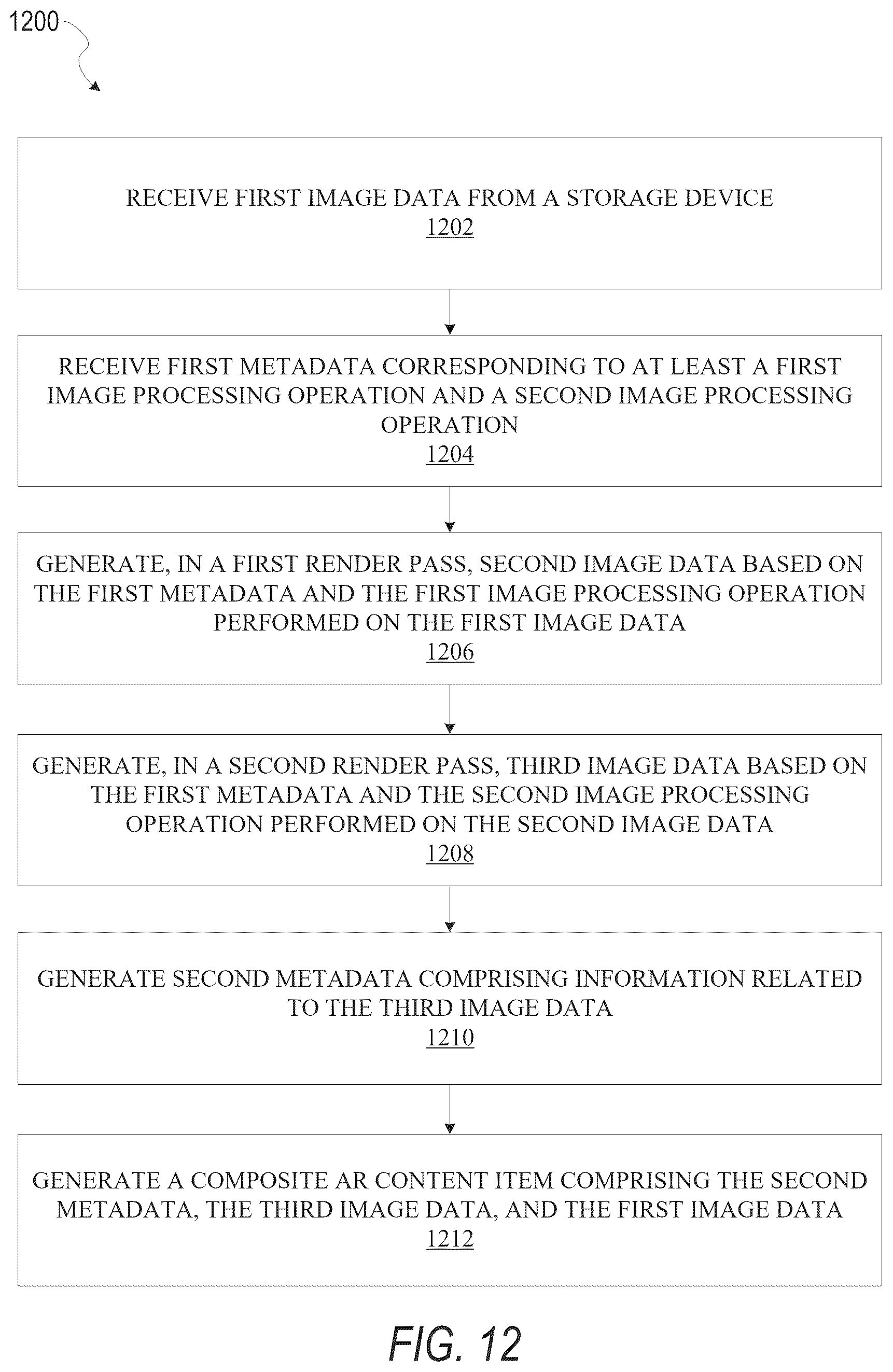 Patent US12307605 Figure 12 – Recording augmented reality content on an eyewear device