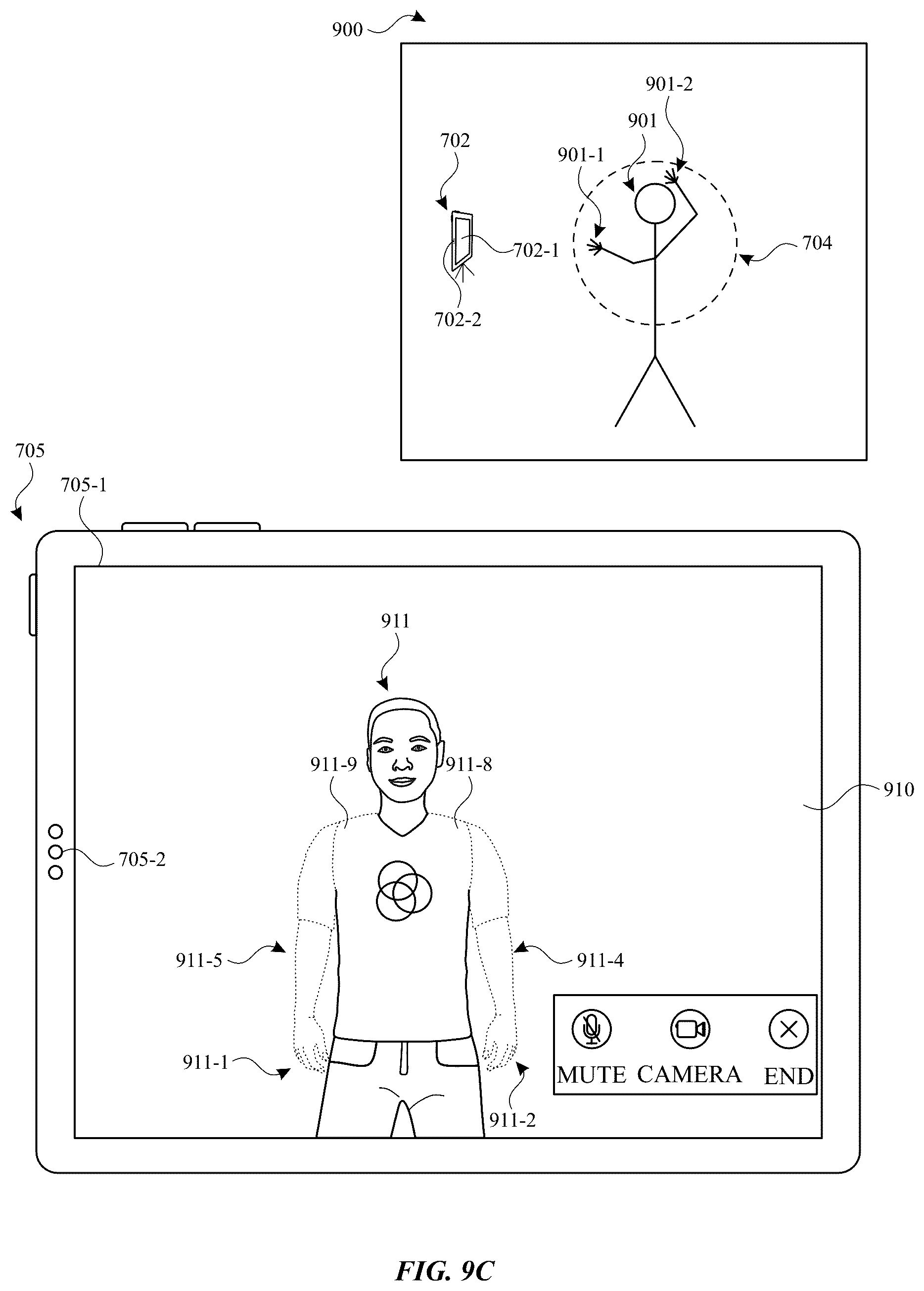 Patent US12307613 Figure 19 – Devices, methods, and graphical user interfaces for modifying avatars in three-dimensional environments
